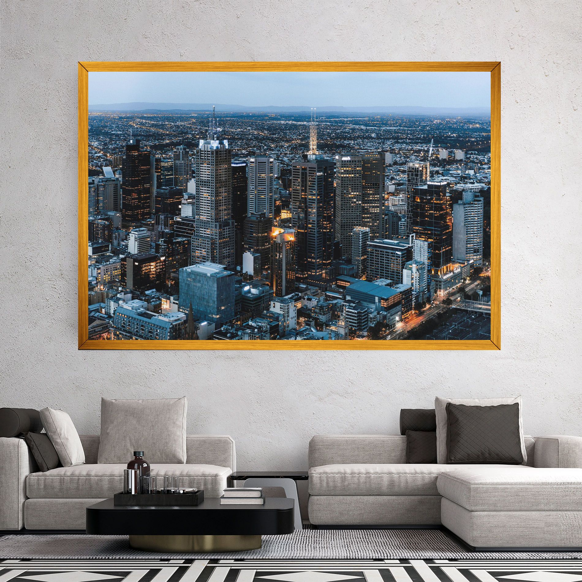 Yellow Lights Skyline mockup 2