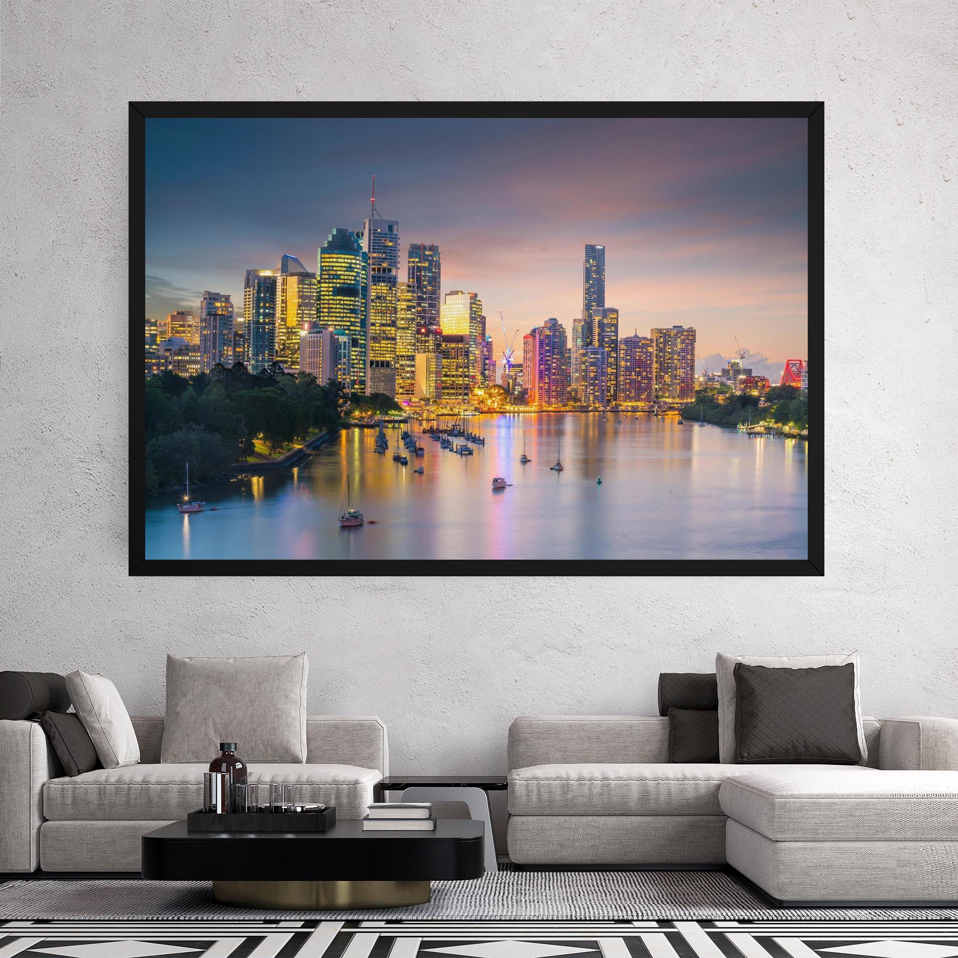 Tablou Canvas Brisbane City Skyline mockup 2
