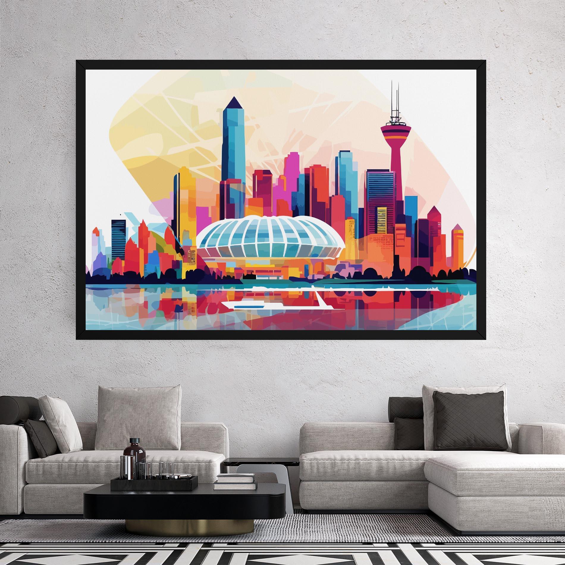 Tablou Canvas Olympic Stadium Color mockup 2