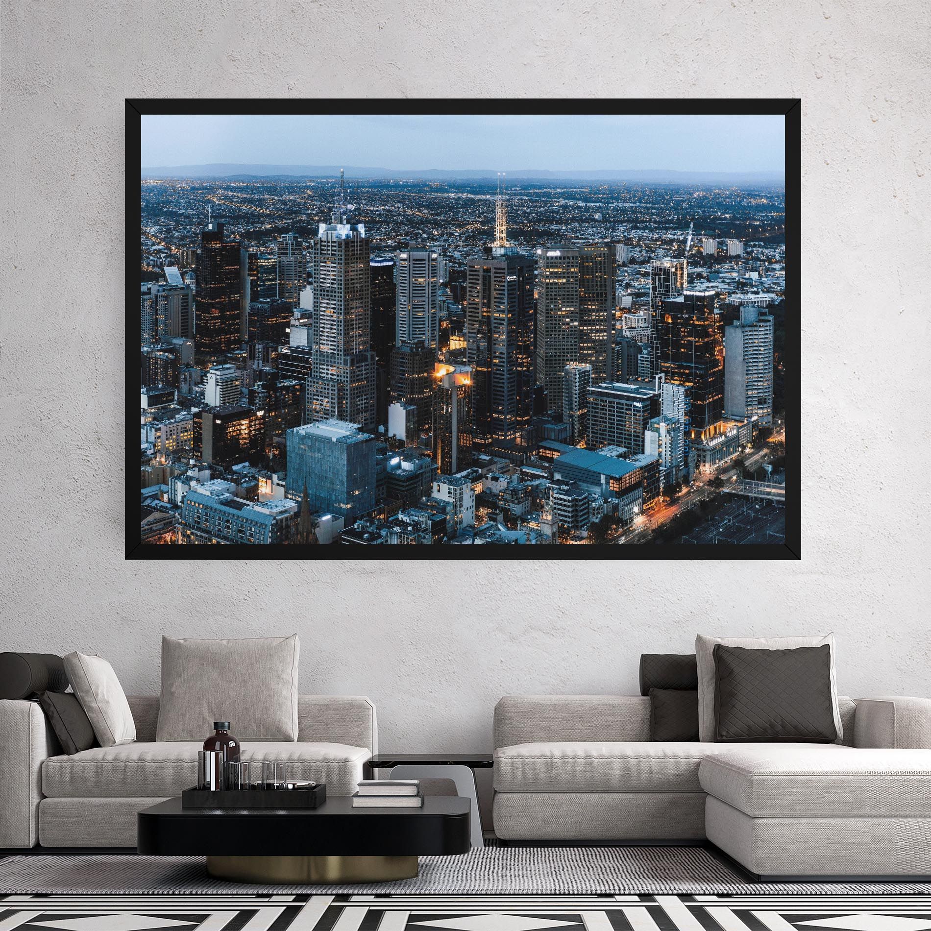 Yellow Lights Skyline mockup 2