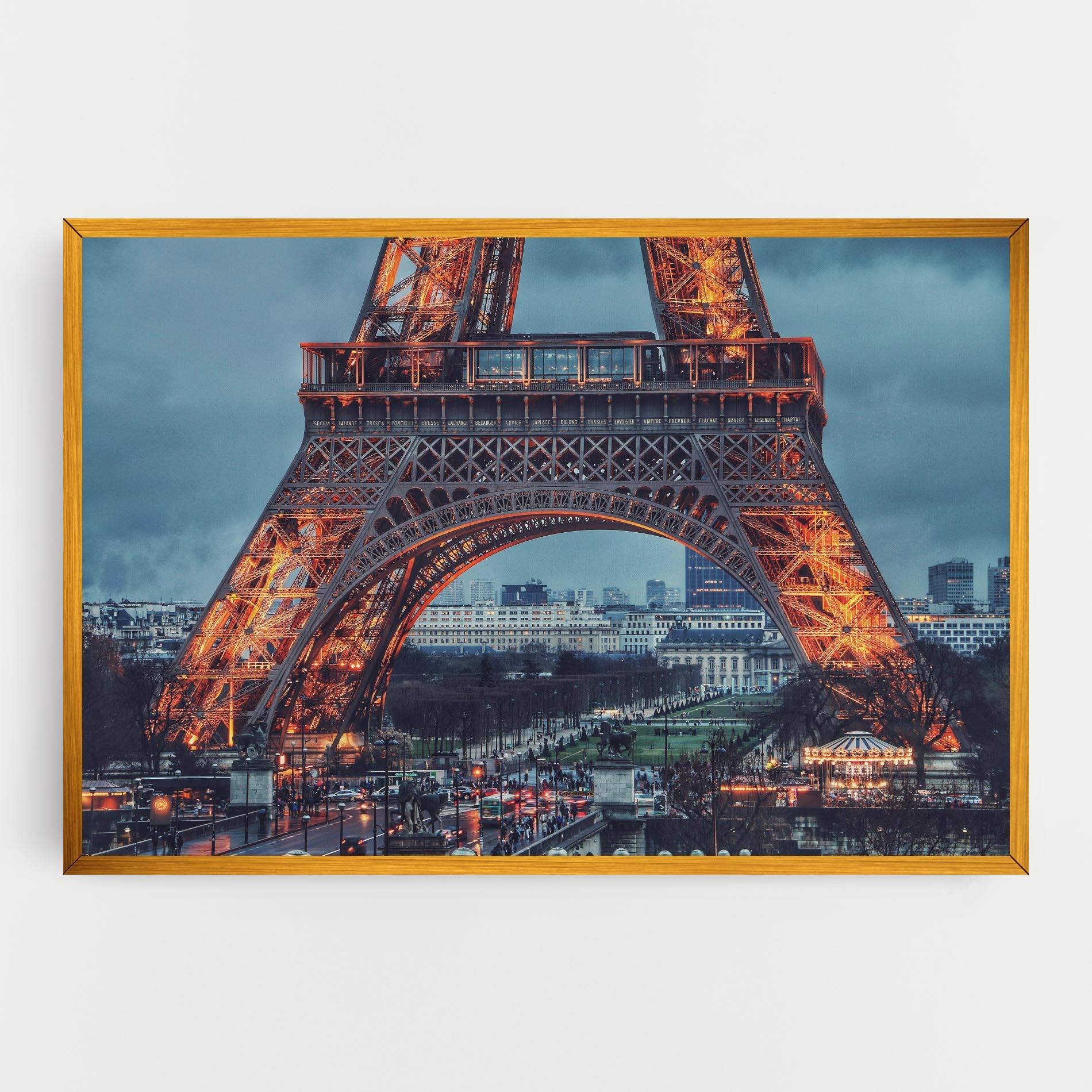 Tablou Canvas Eiffel Tower Lights mockup 0