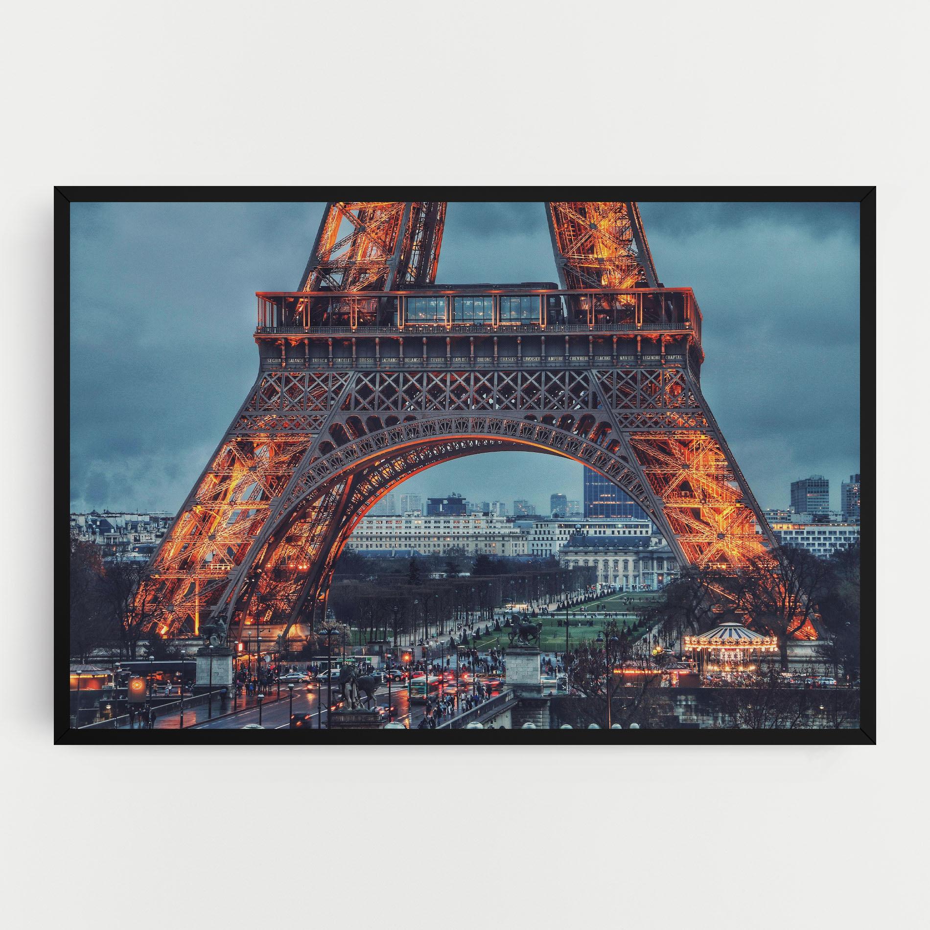 Tablou Canvas Eiffel Tower Lights mockup 0