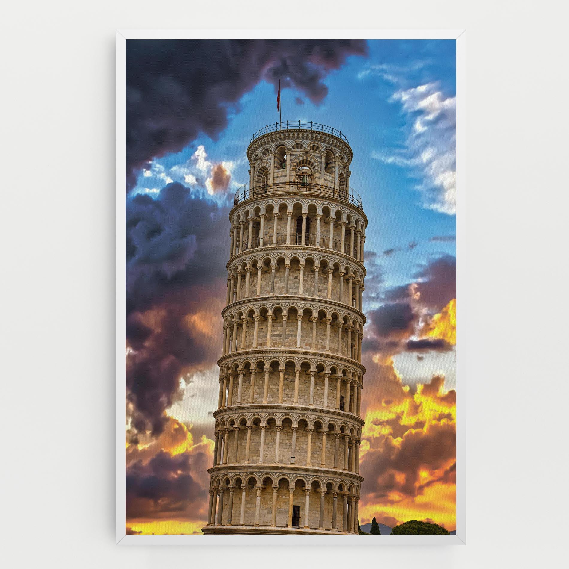 Tablou Canvas Tower Of Pisa Sunset mockup 0