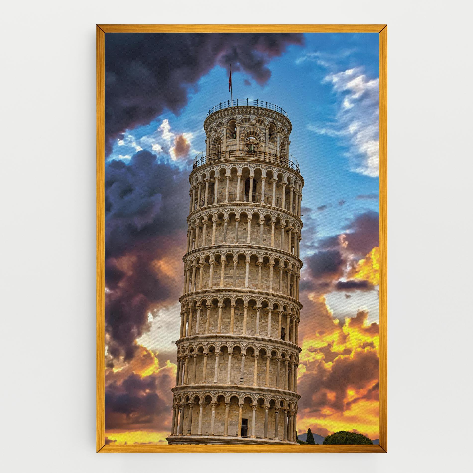 Tablou Canvas Tower Of Pisa Sunset mockup 0