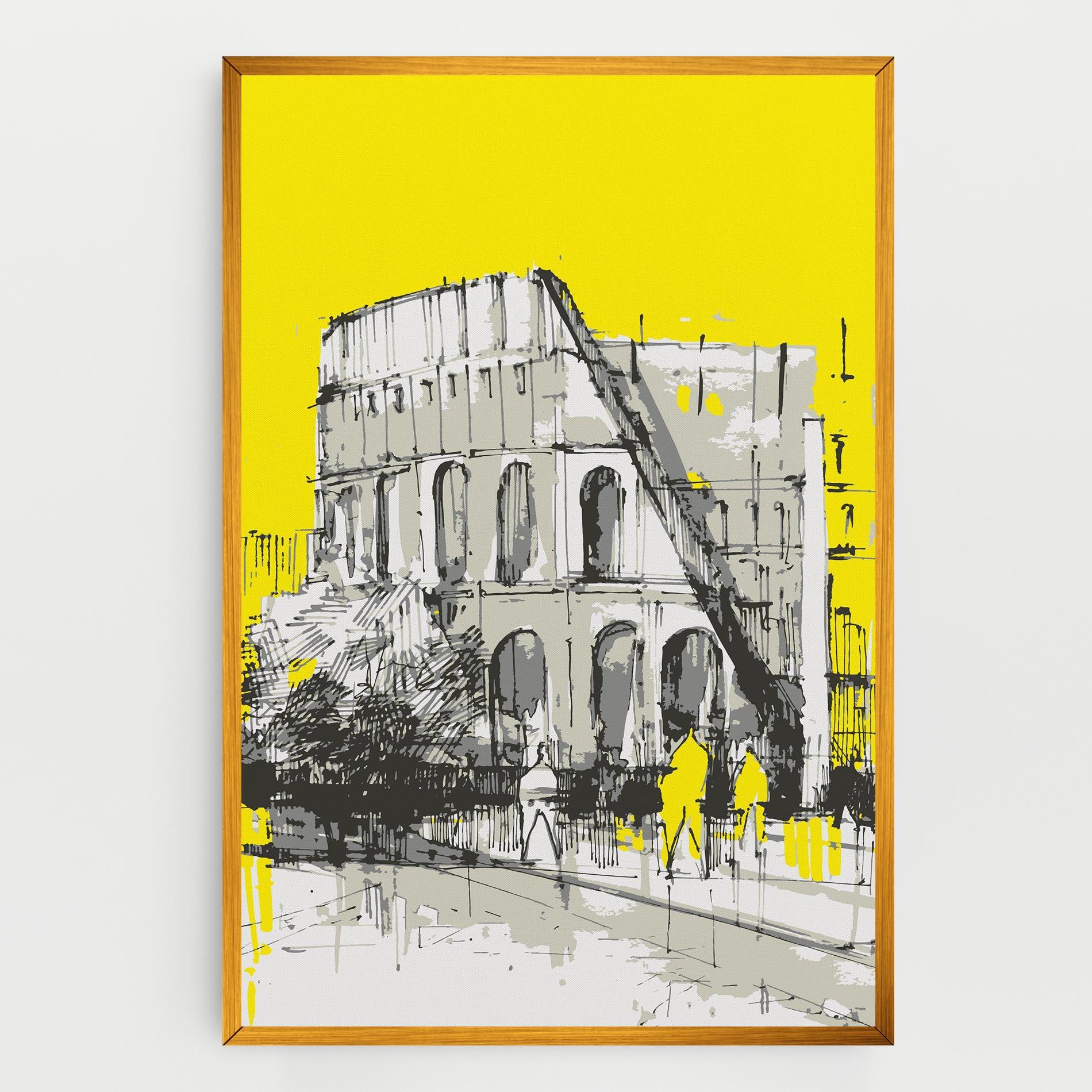 Tablou Canvas Yellow Colosseum mockup 0