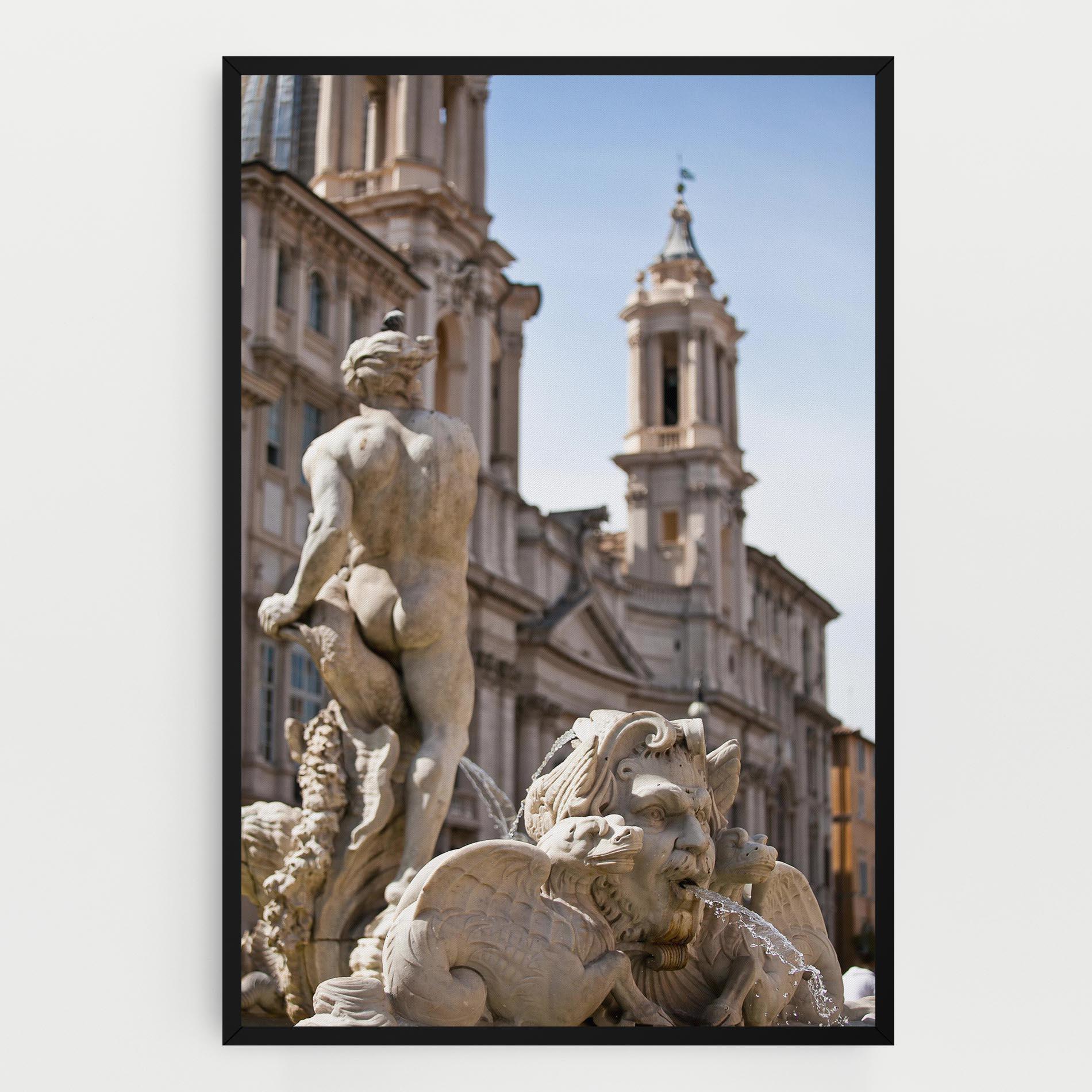 Tablou Canvas Baroque Statue Italy mockup 0