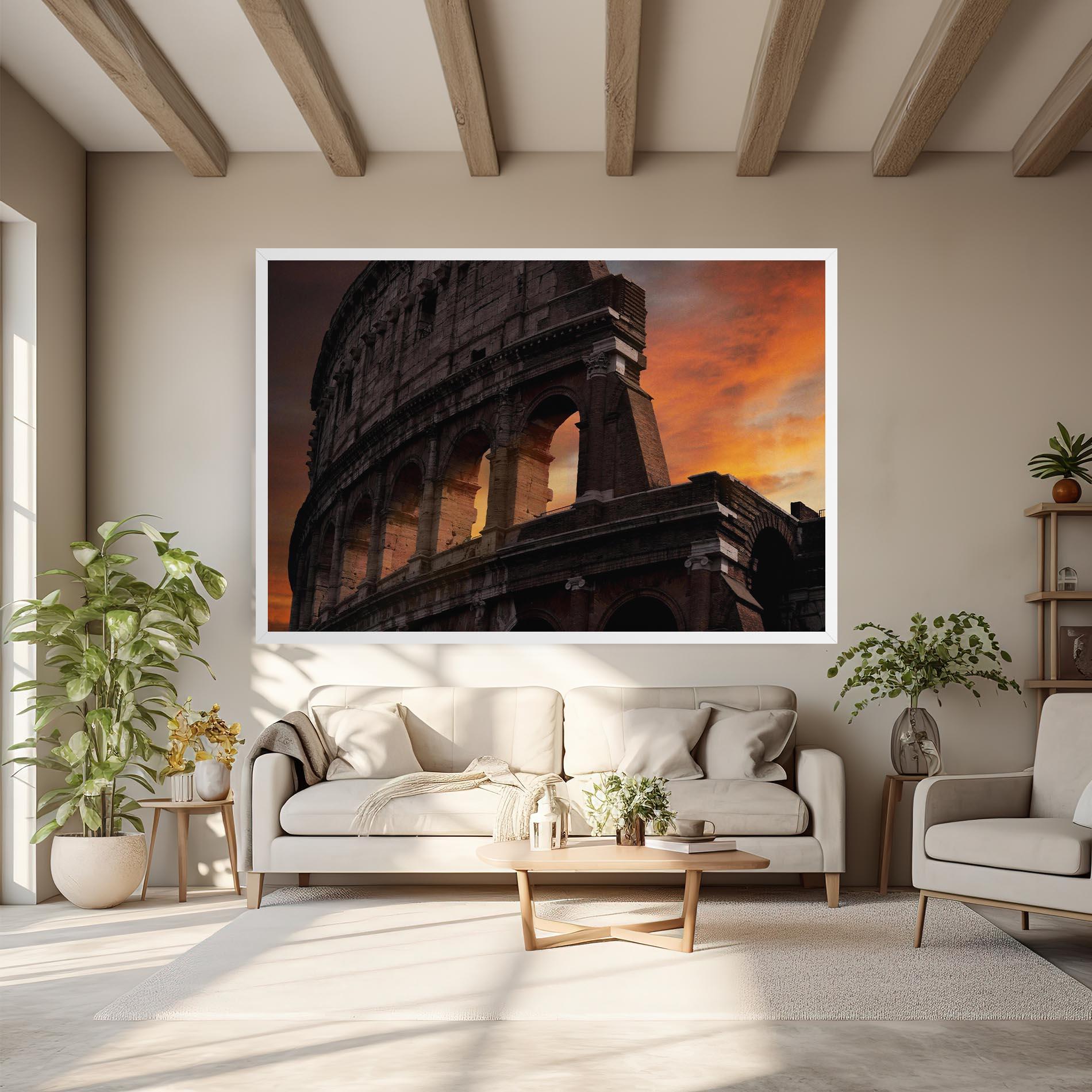 Tablou Canvas Colosseum Sunset mockup 6