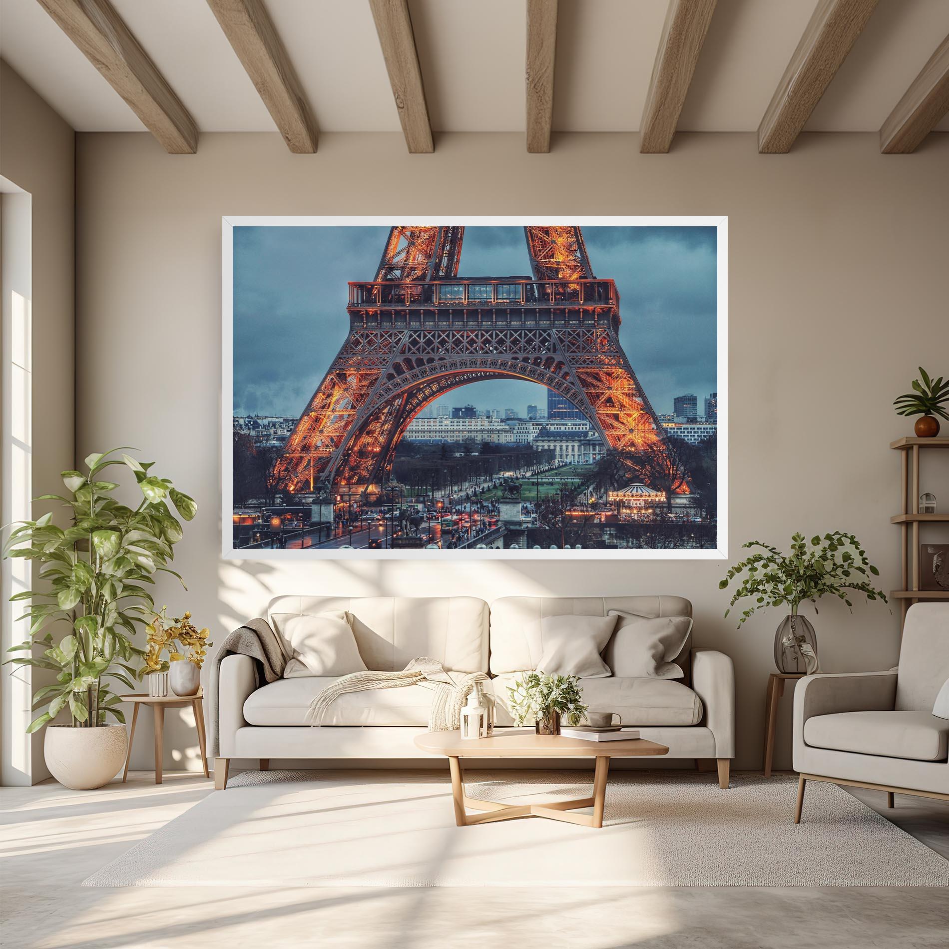 Tablou Canvas Eiffel Tower Lights mockup 6