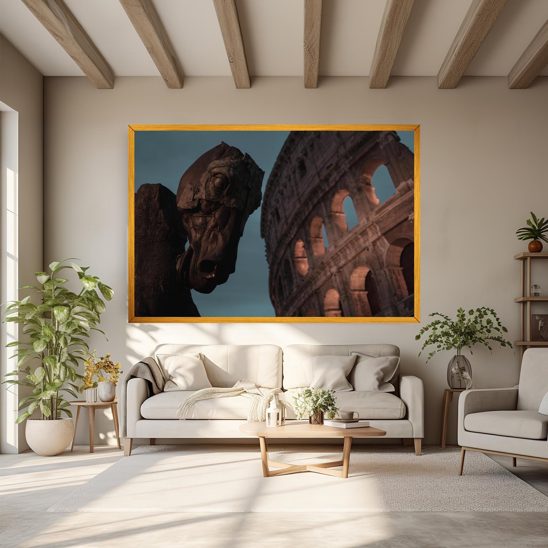 Tablou Canvas Colosseum Horse mockup 6