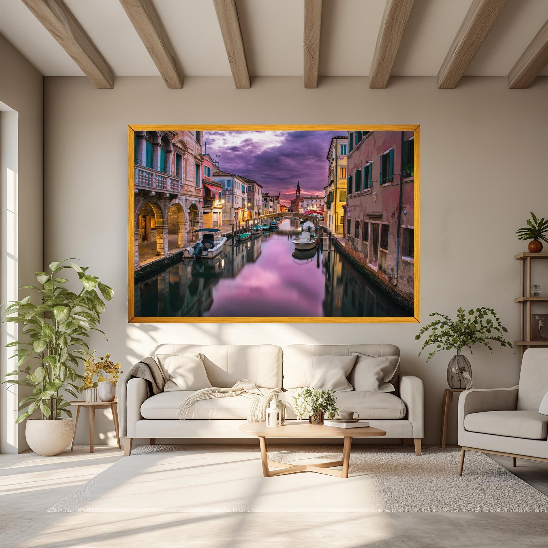 Tablou Canvas Purple Light Venecia mockup 6