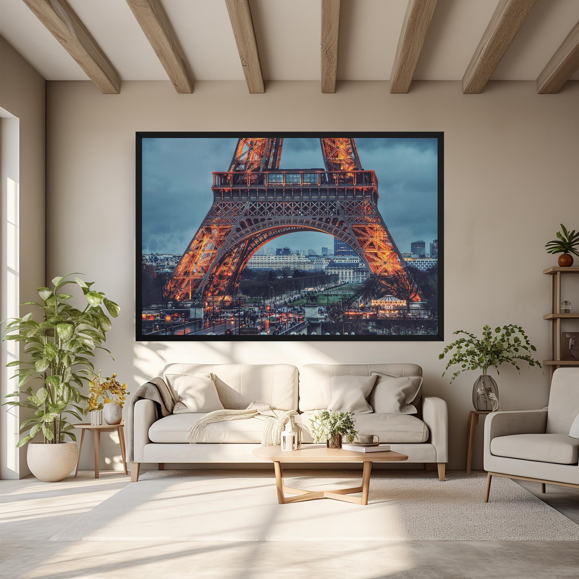 Tablou Canvas Eiffel Tower Lights mockup 6