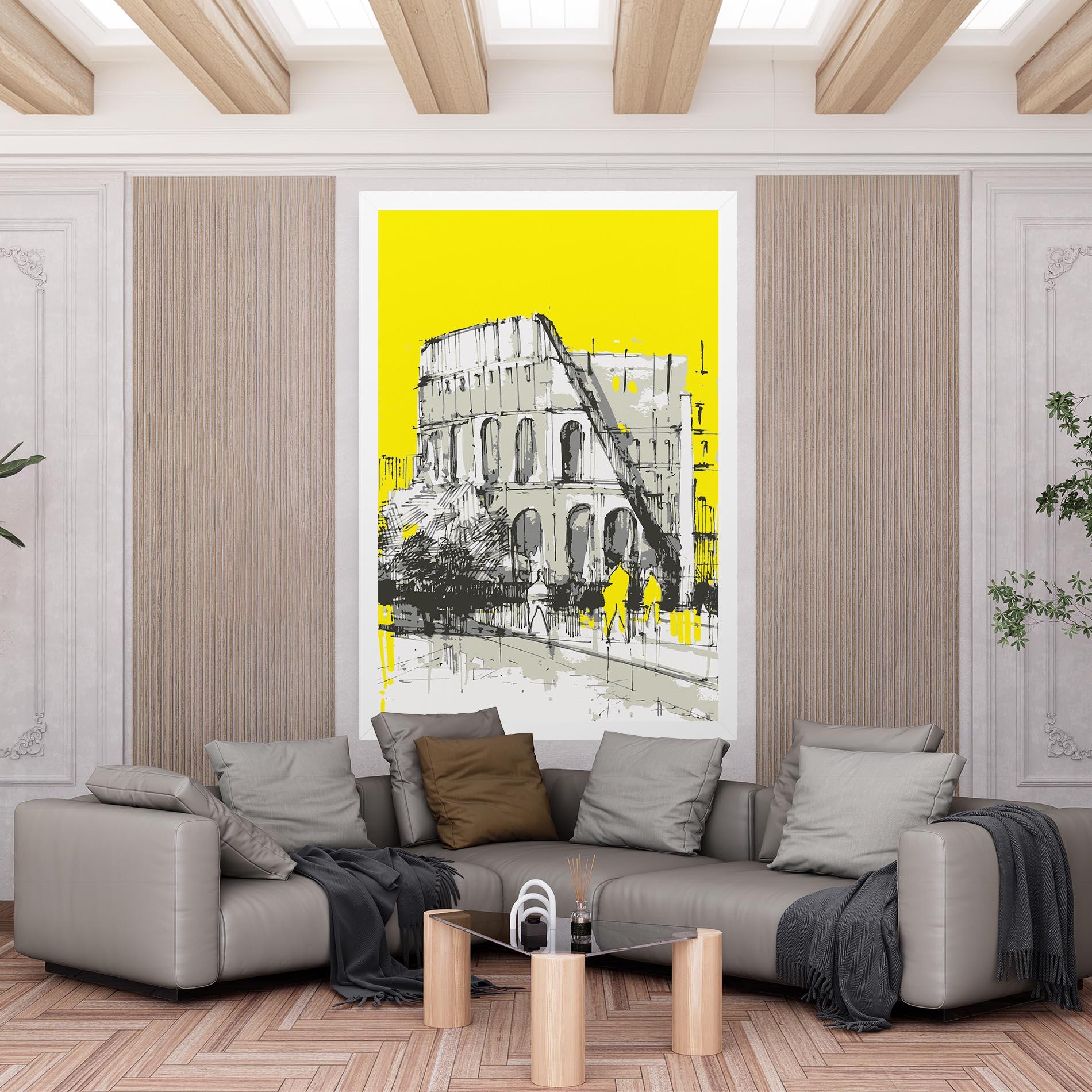 Tablou Canvas Yellow Colosseum mockup 6