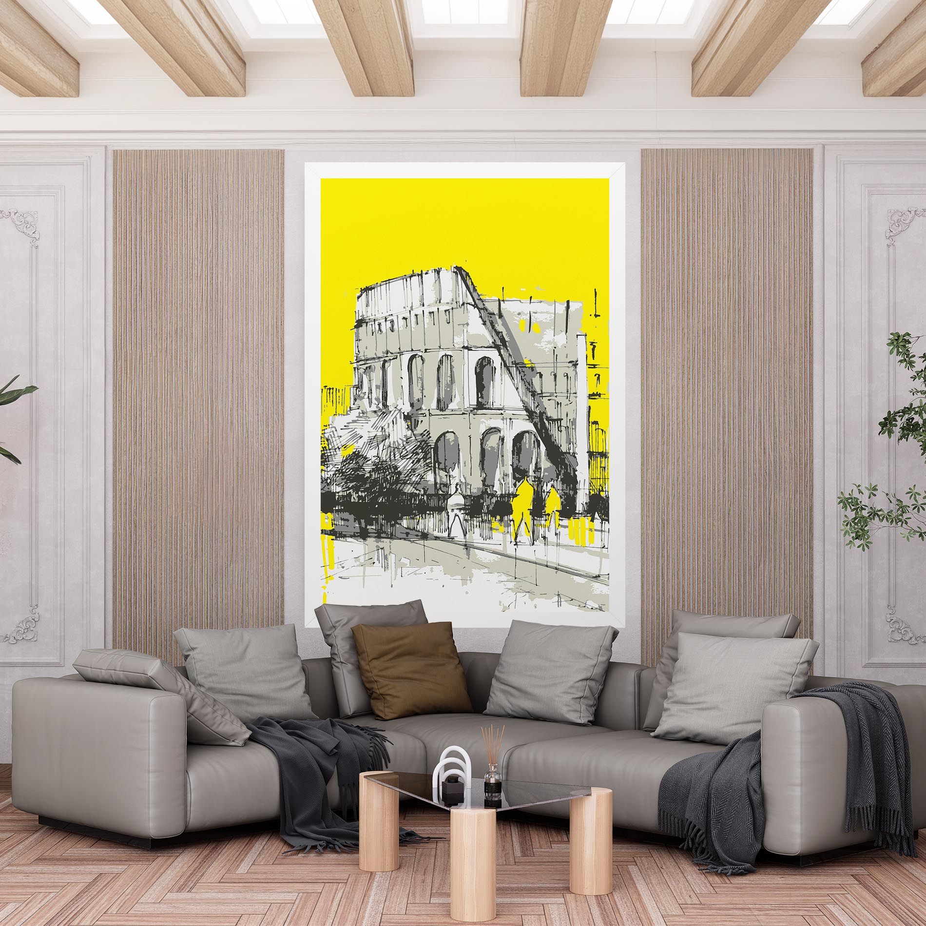 Yellow Colosseum mockup 6
