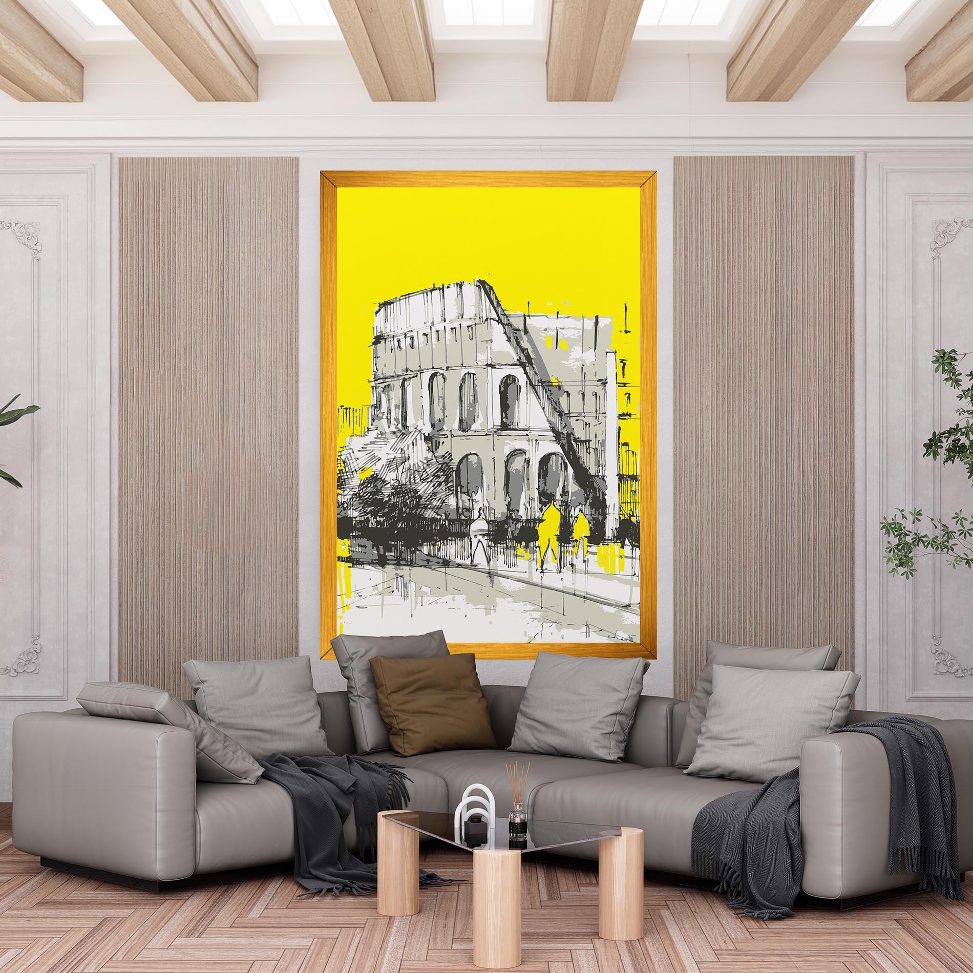 Tablou Canvas Yellow Colosseum mockup 6