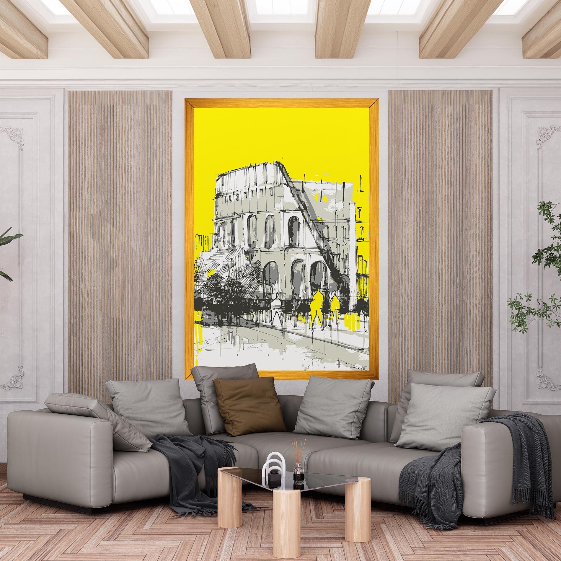 Yellow Colosseum mockup 6