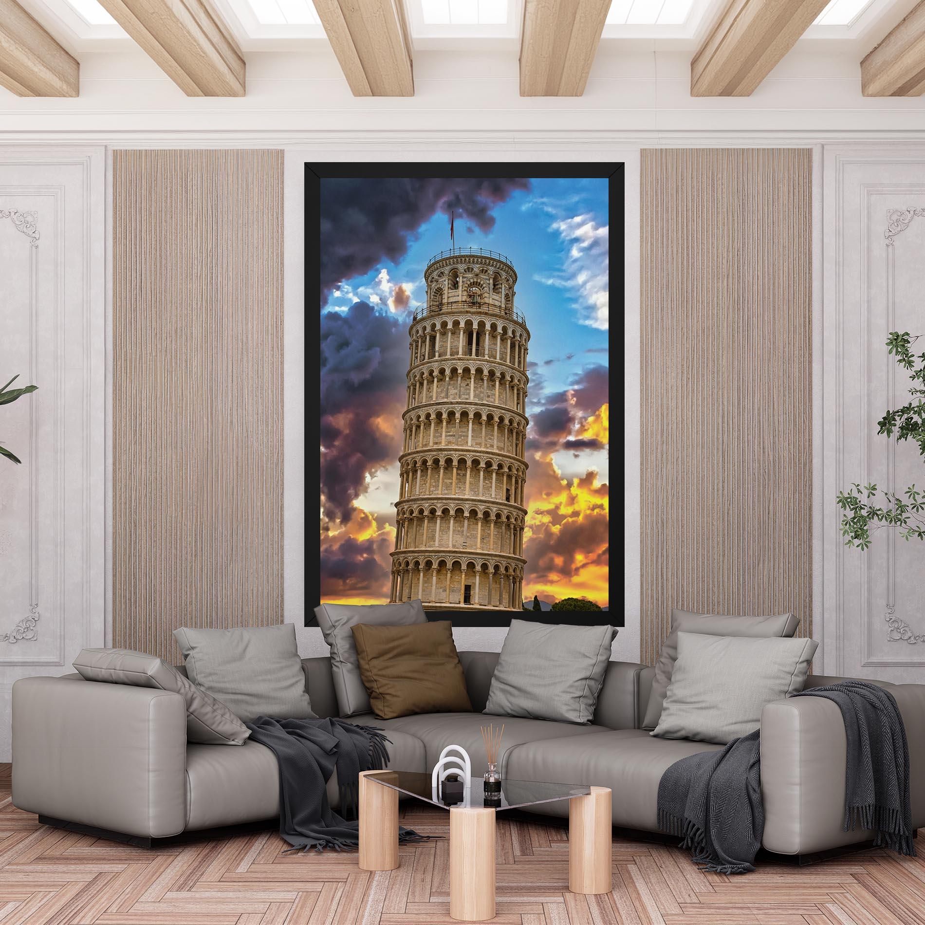 Tablou Canvas Tower Of Pisa Sunset mockup 6