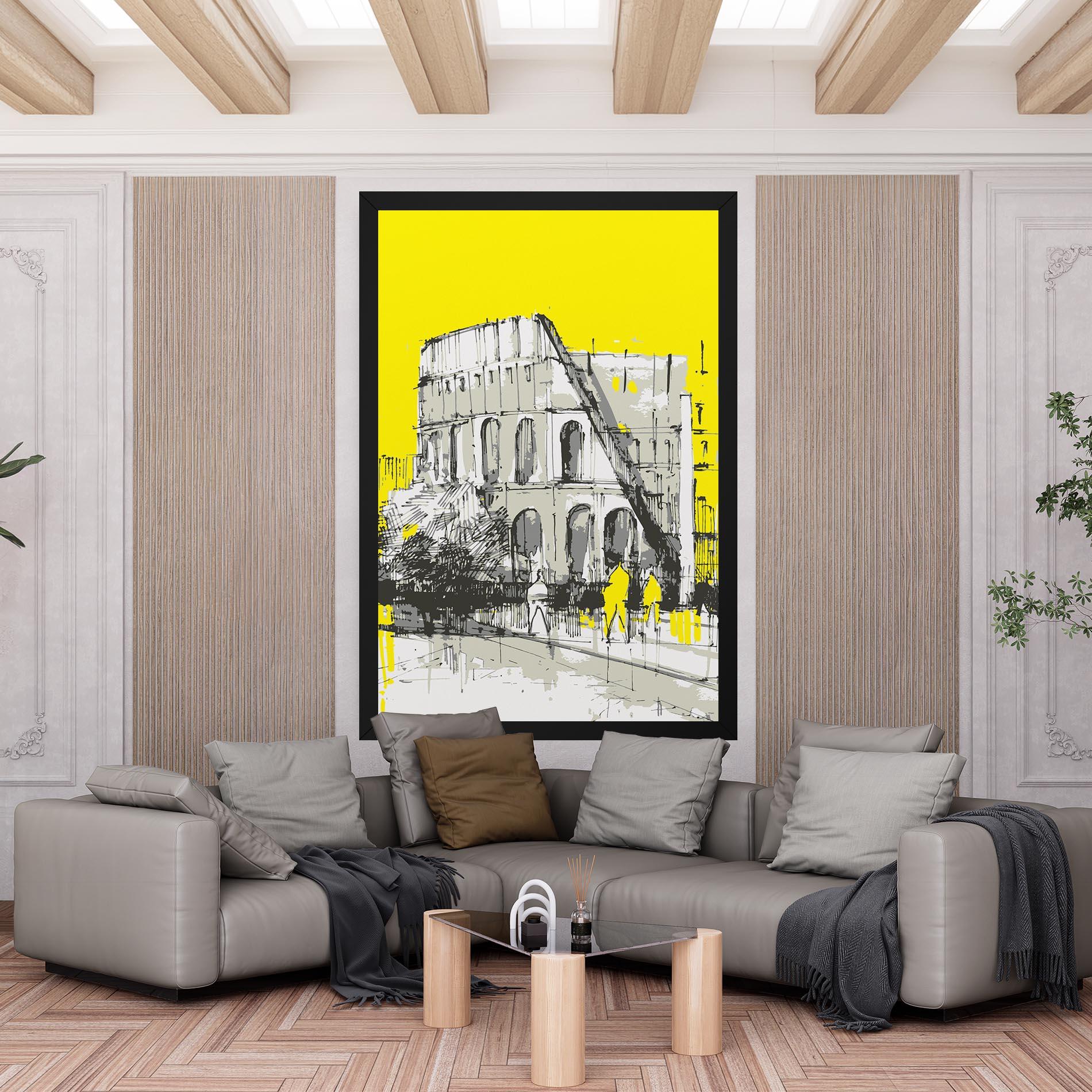 Tablou Canvas Yellow Colosseum mockup 6