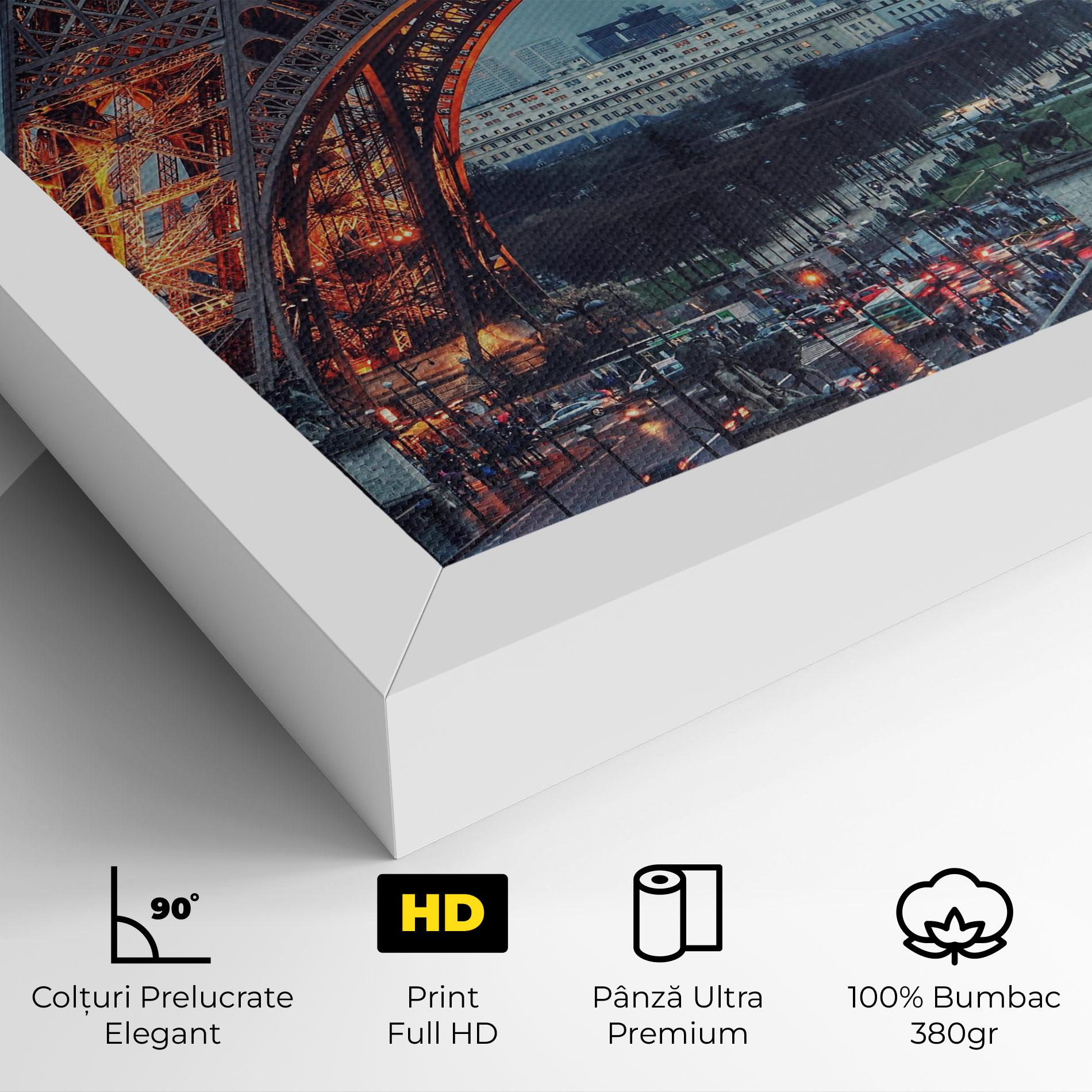 Tablou Canvas Eiffel Tower Lights mockup 4