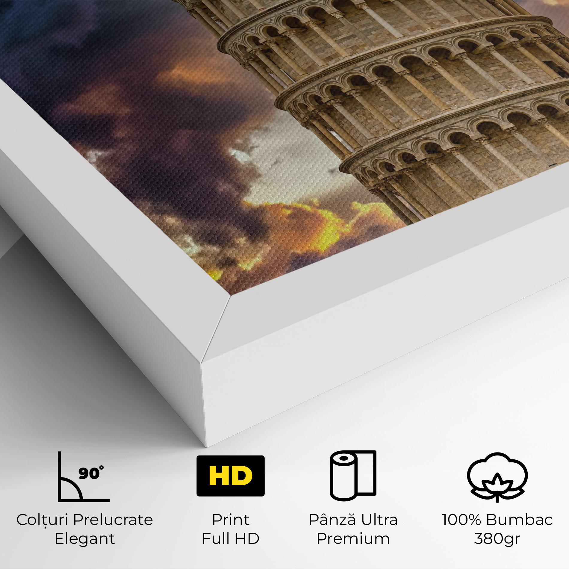 Tablou Canvas Tower Of Pisa Sunset mockup 4