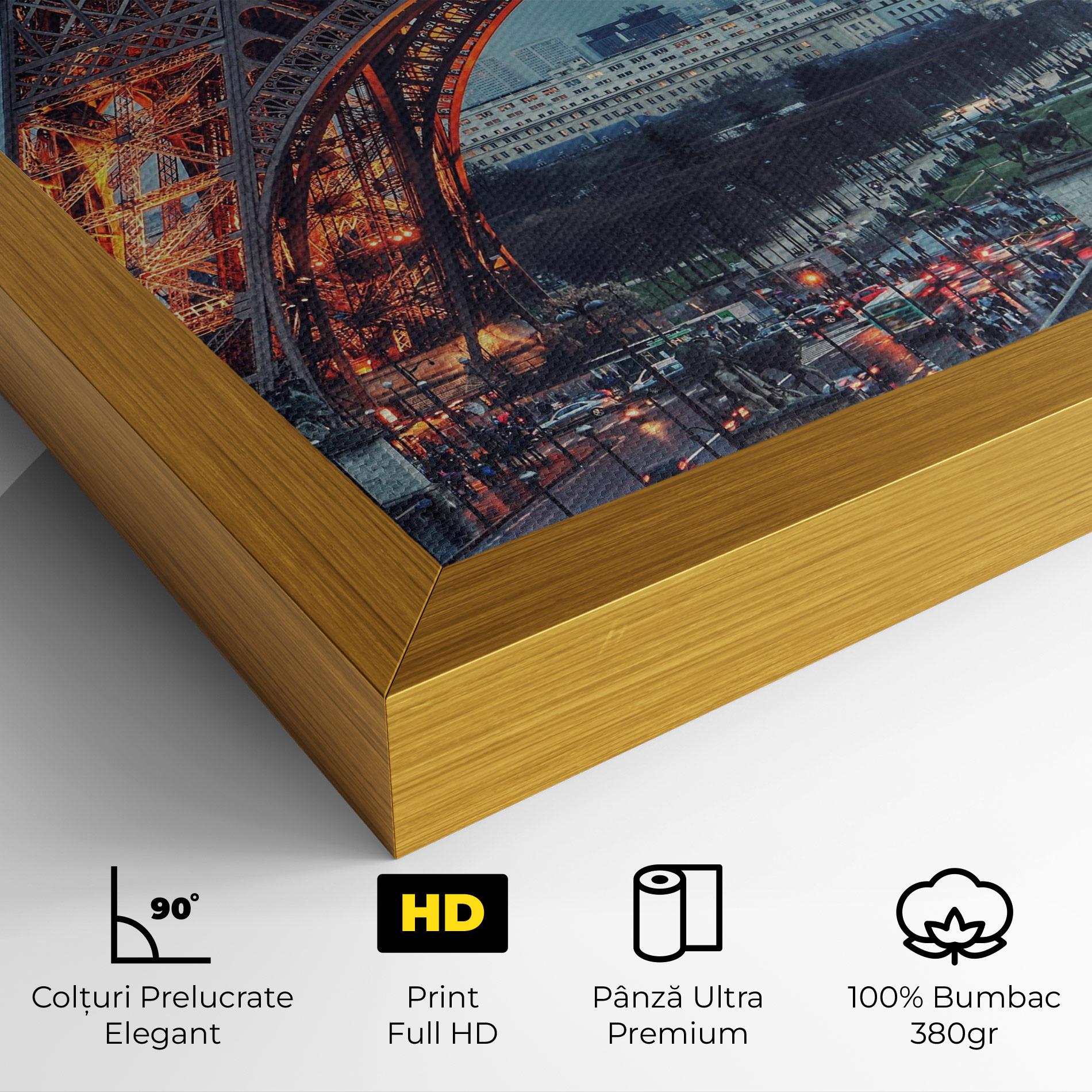 Tablou Canvas Eiffel Tower Lights mockup 4