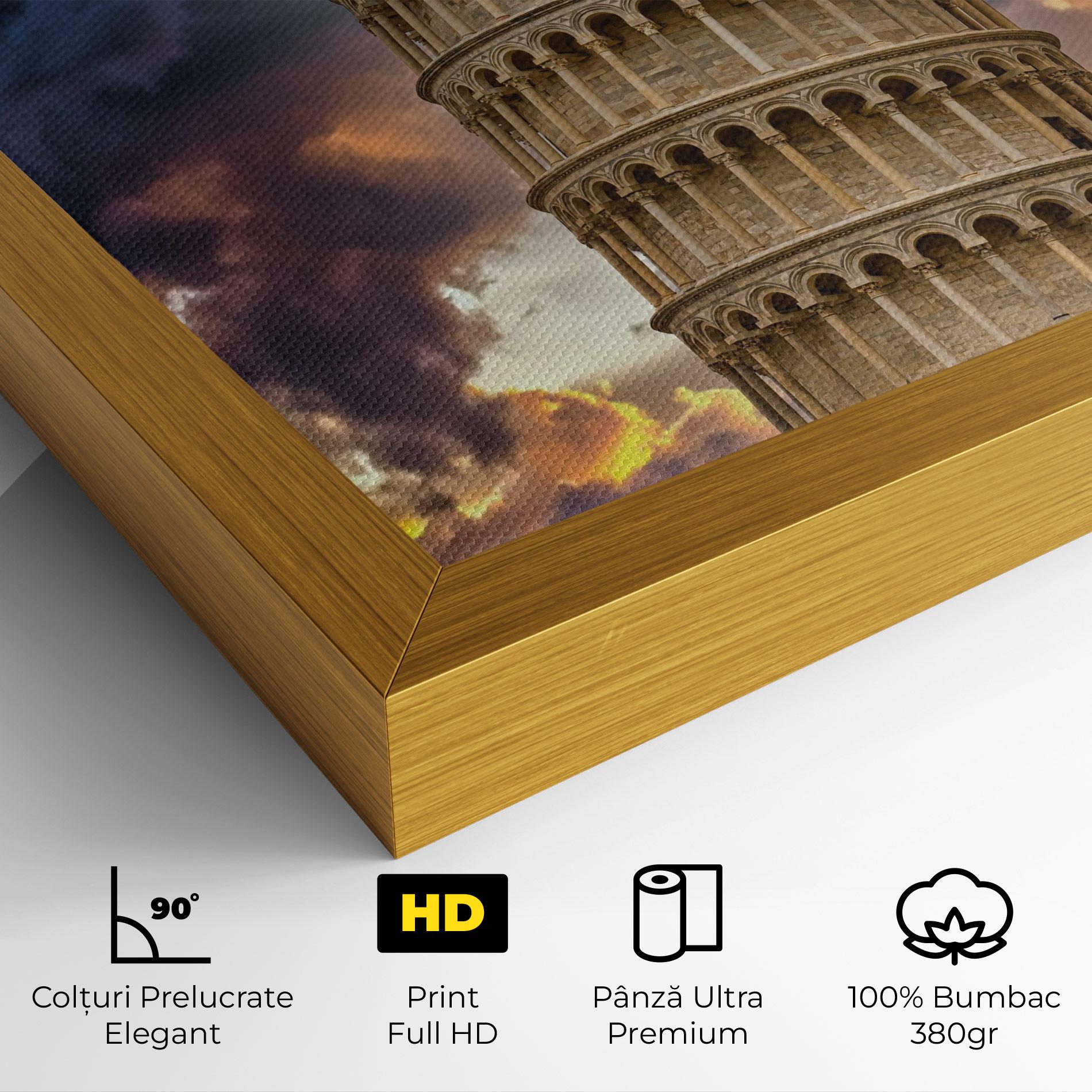 Tablou Canvas Tower Of Pisa Sunset mockup 4