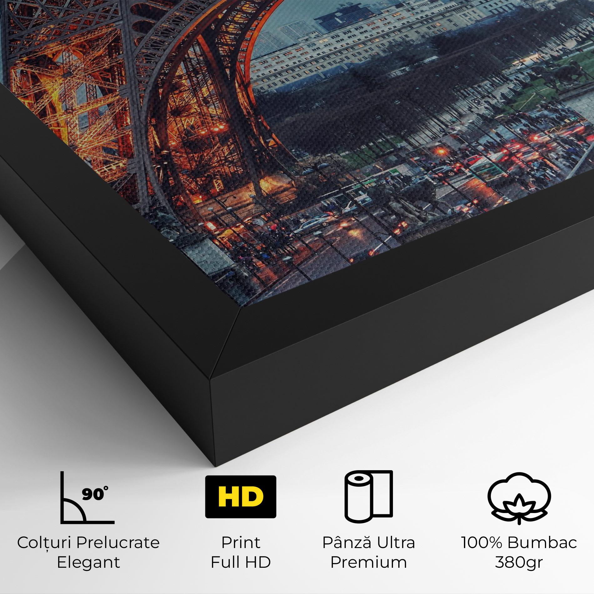Tablou Canvas Eiffel Tower Lights mockup 4