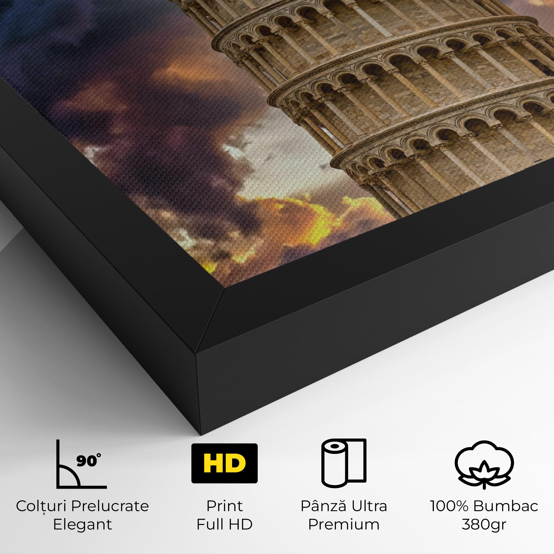 Tablou Canvas Tower Of Pisa Sunset mockup 4