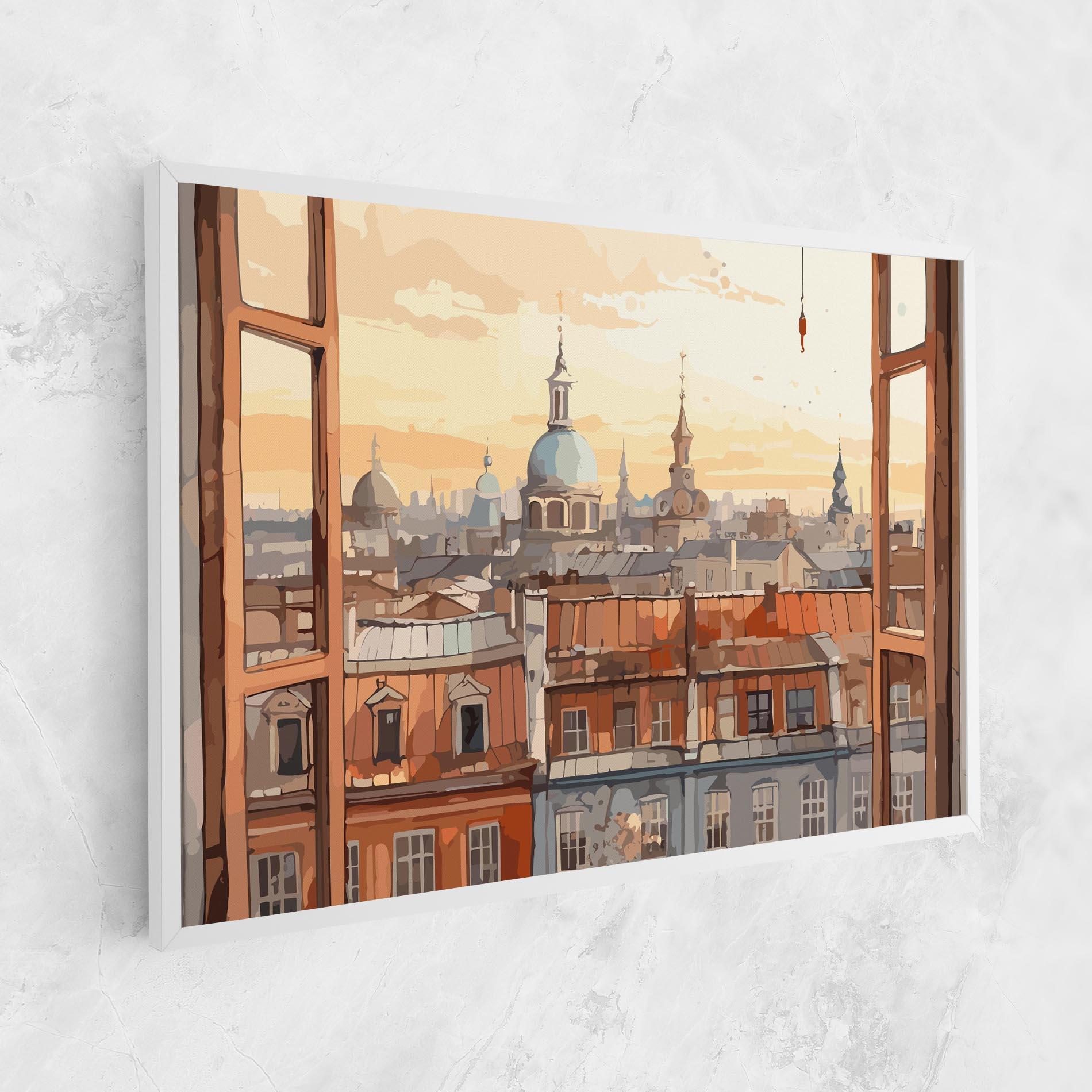 Tablou Canvas Window City View mockup 1