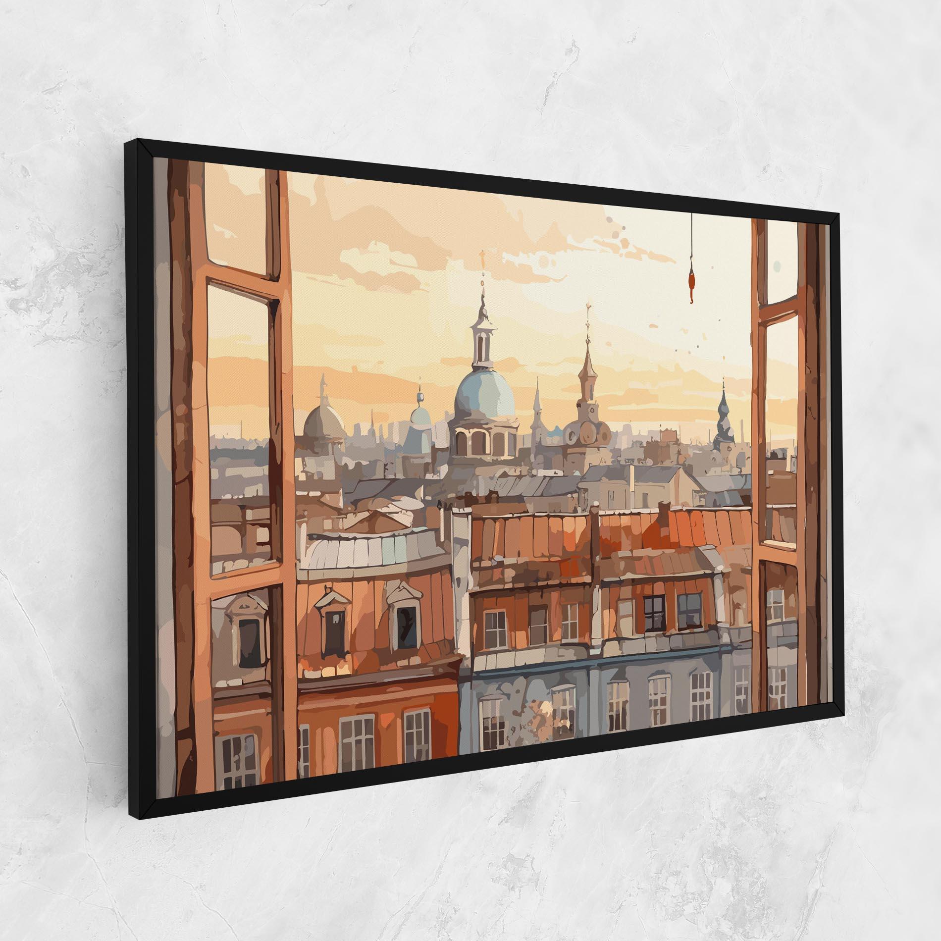 Tablou Canvas Window City View mockup 1