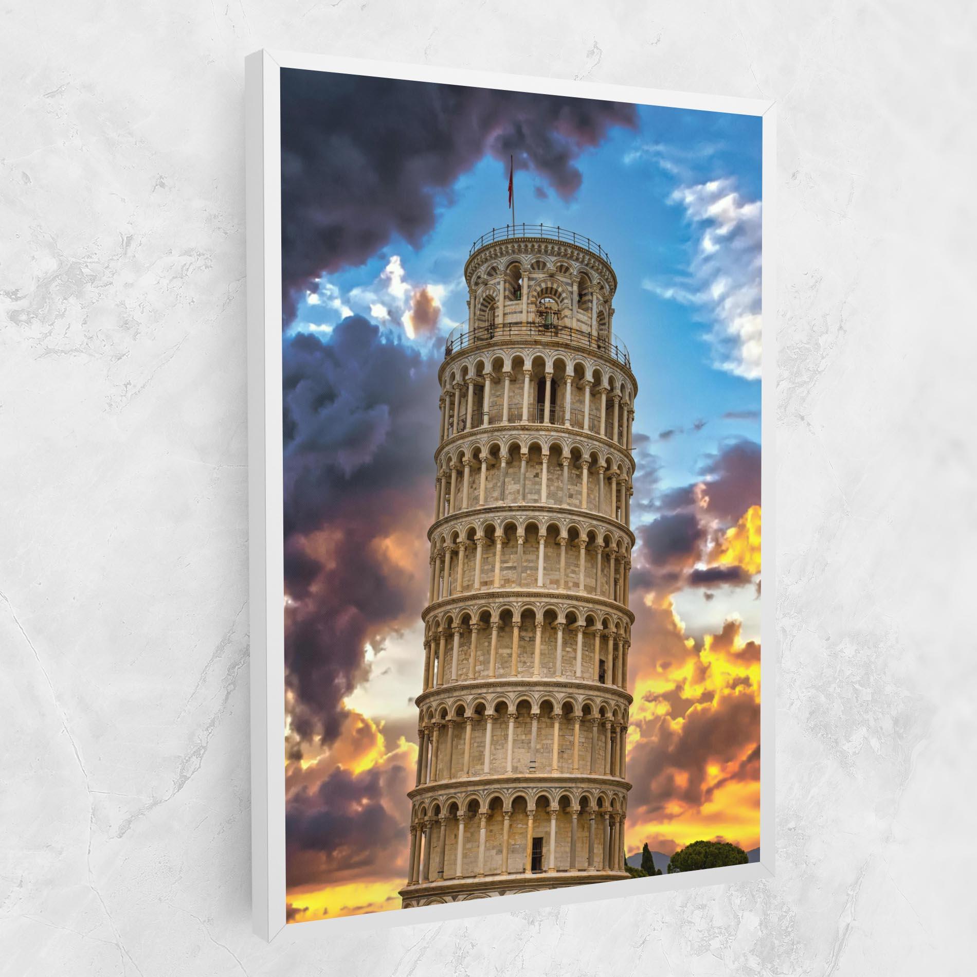 Tablou Canvas Tower Of Pisa Sunset mockup 1