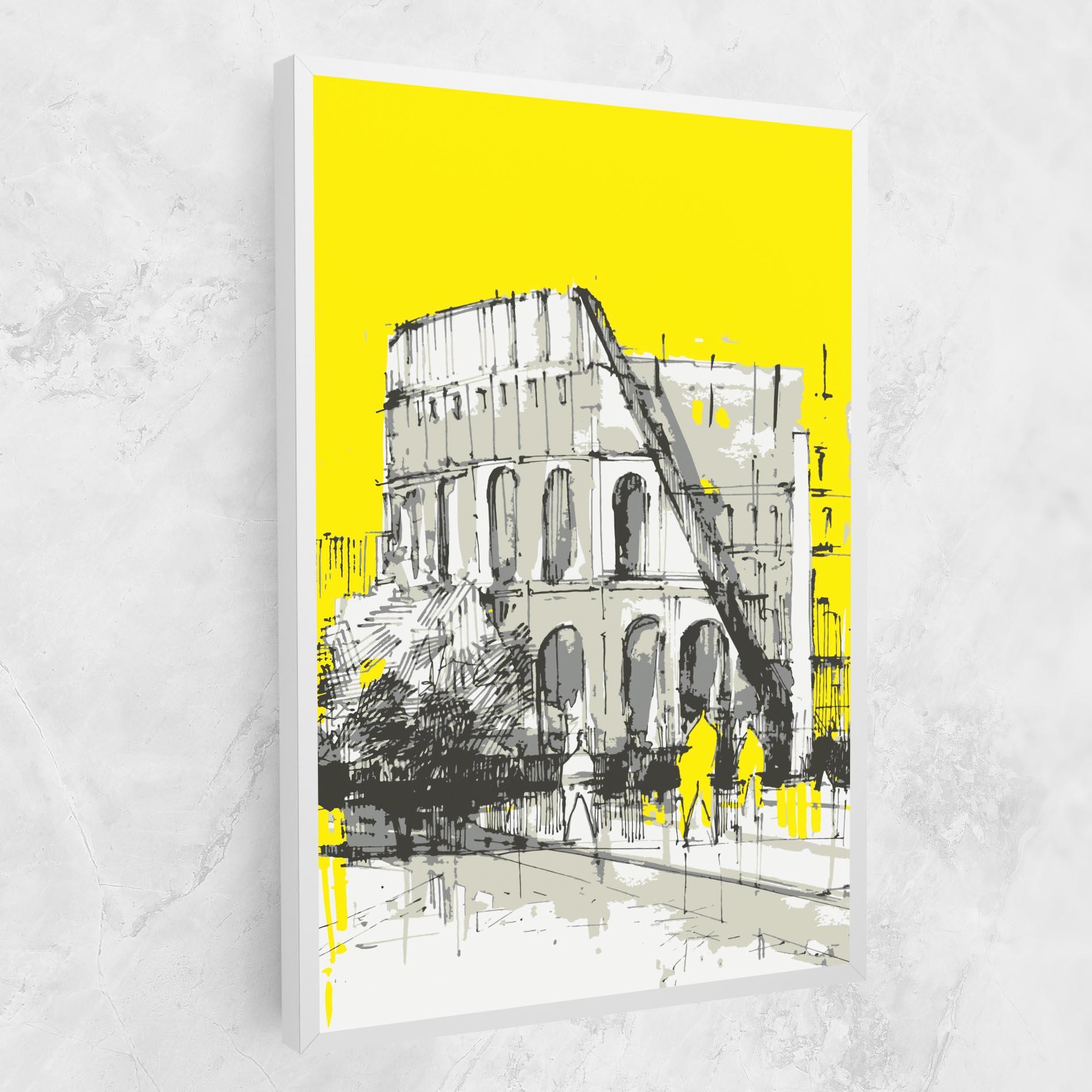 Tablou Canvas Yellow Colosseum mockup 1