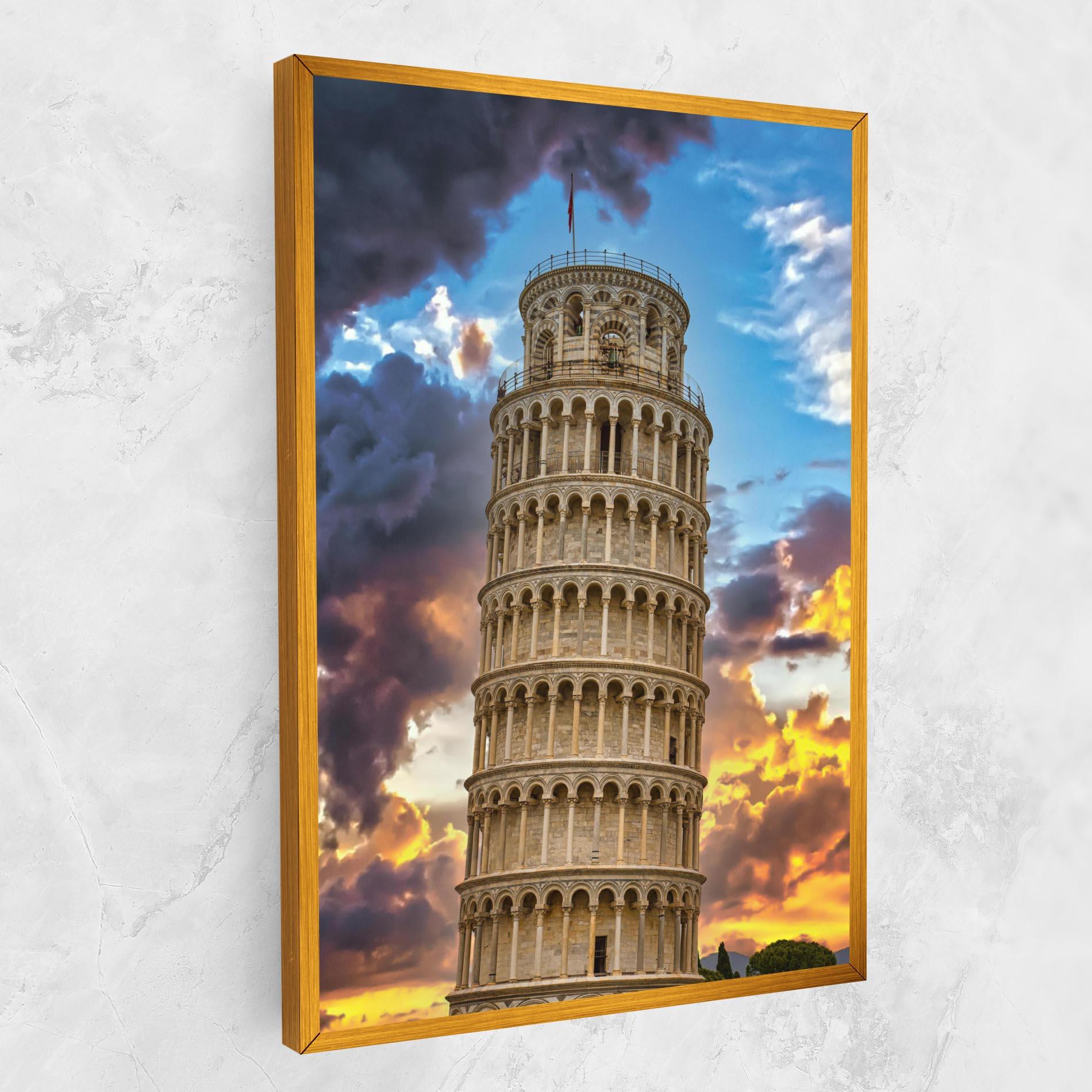 Tablou Canvas Tower Of Pisa Sunset mockup 1