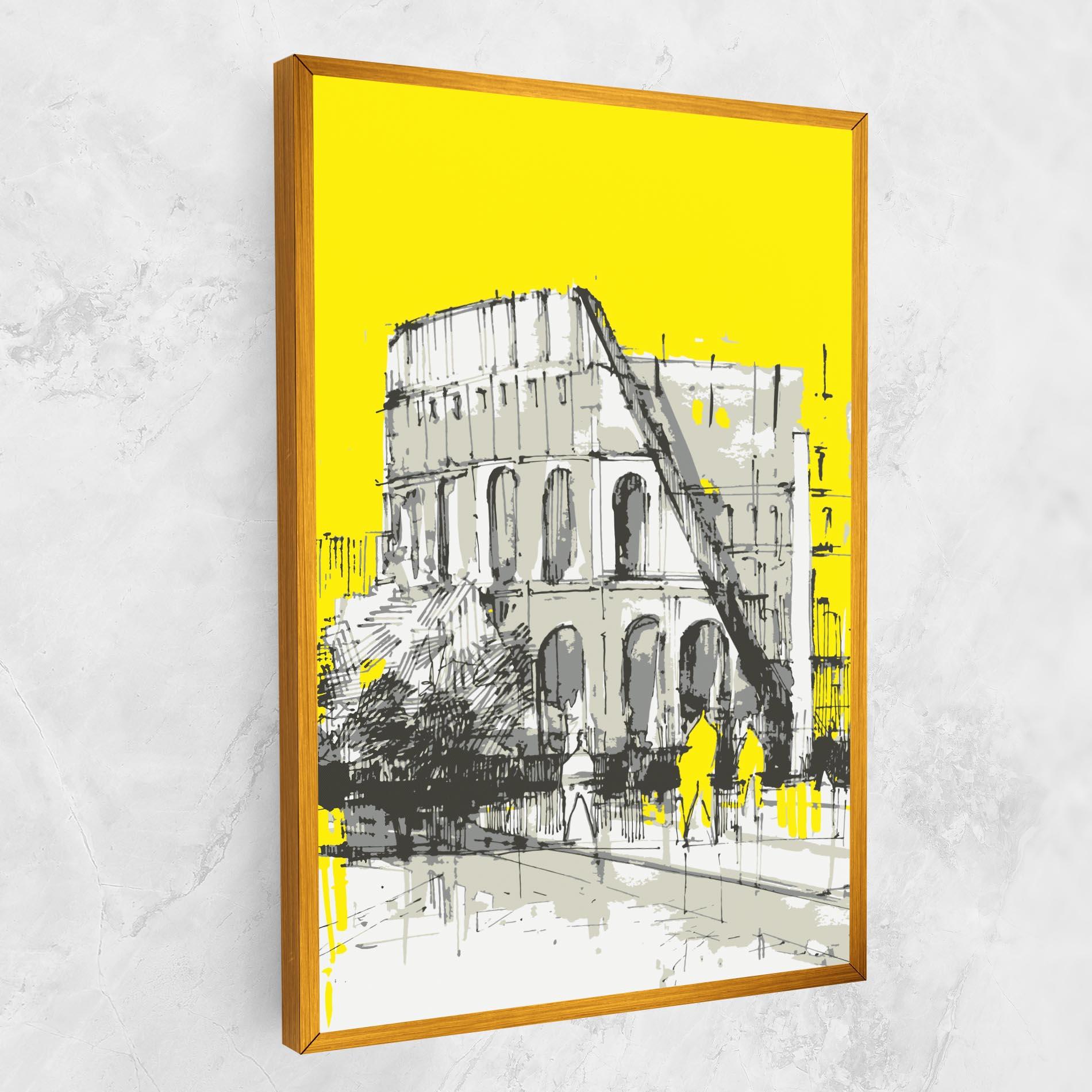 Tablou Canvas Yellow Colosseum mockup 1