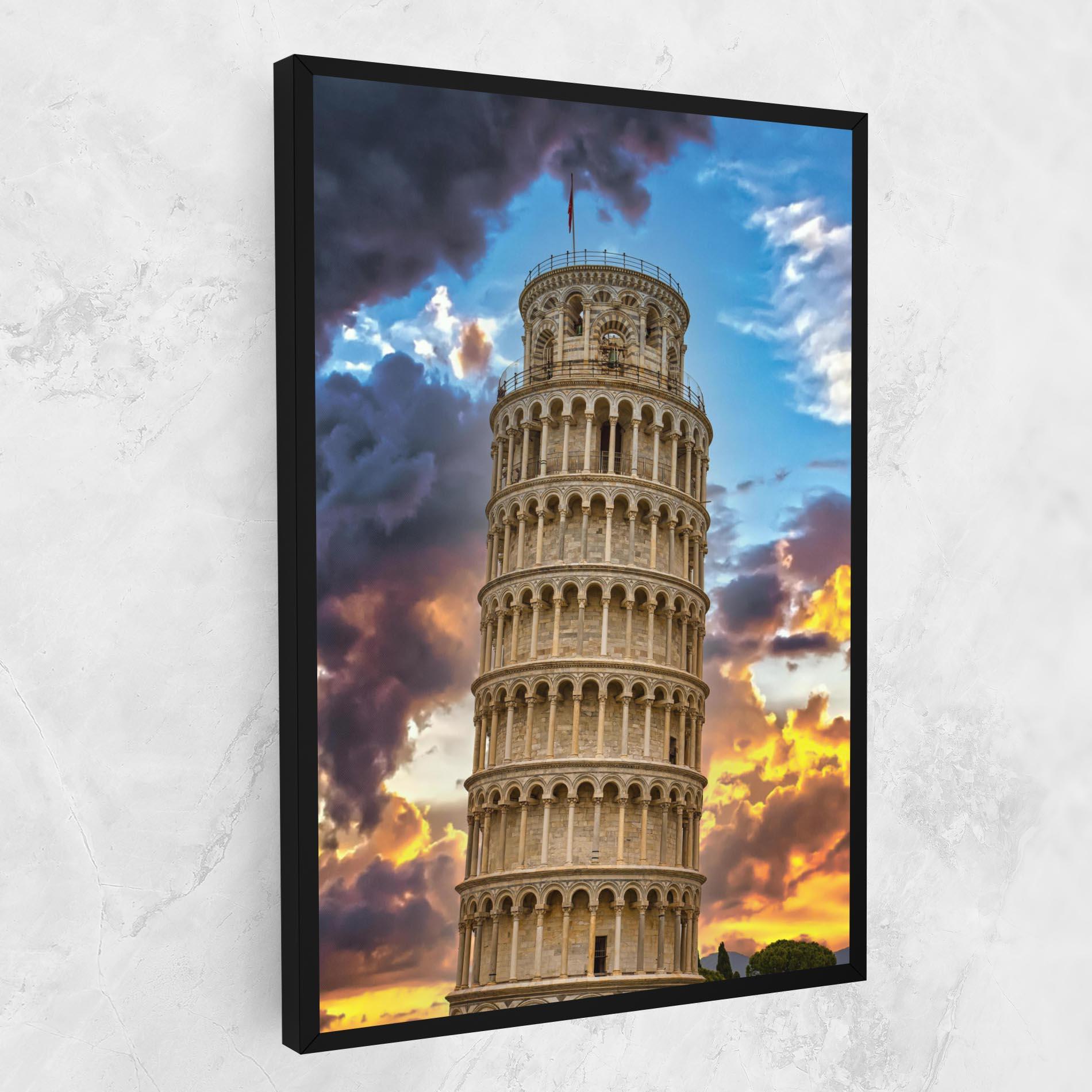 Tablou Canvas Tower Of Pisa Sunset mockup 1