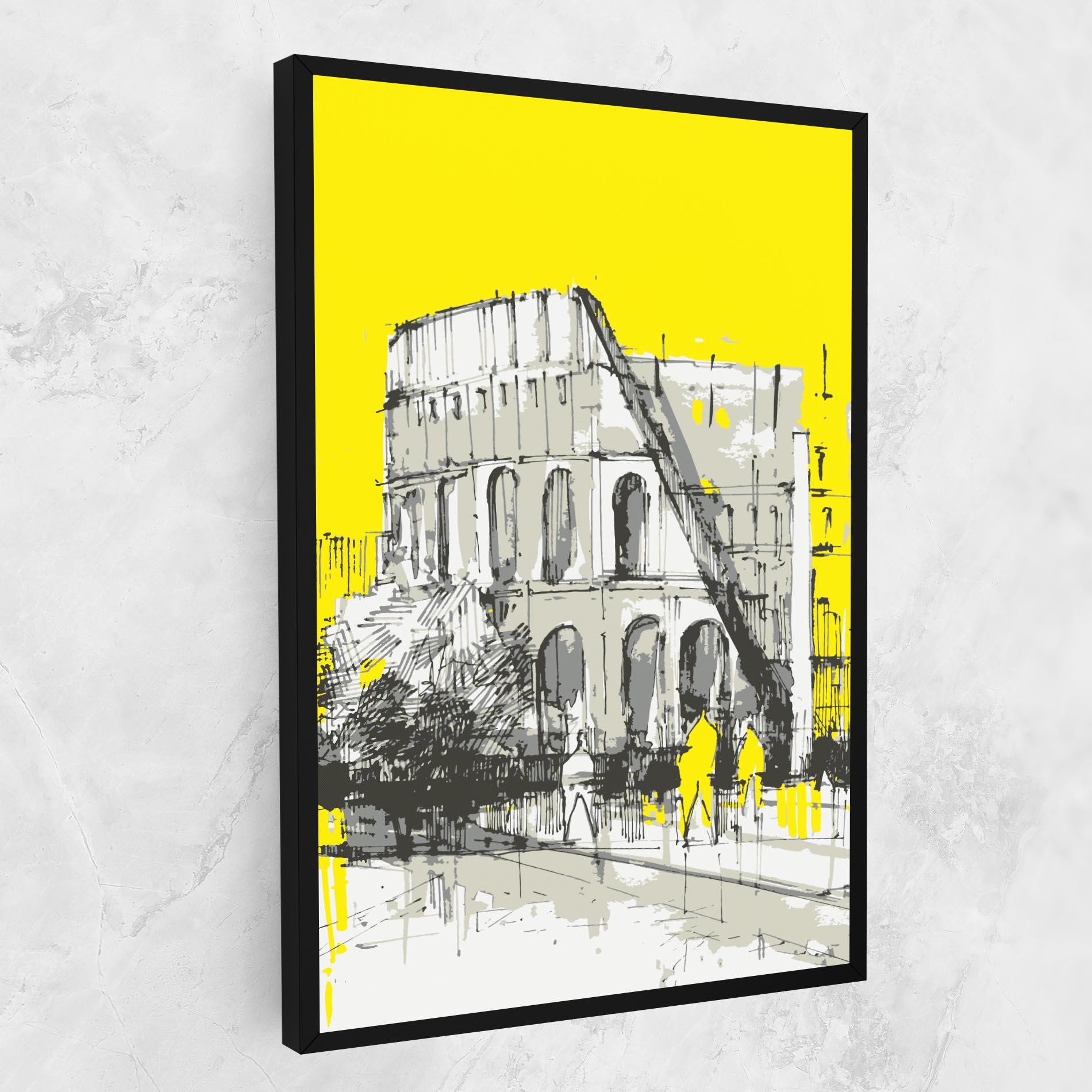 Tablou Canvas Yellow Colosseum mockup 1