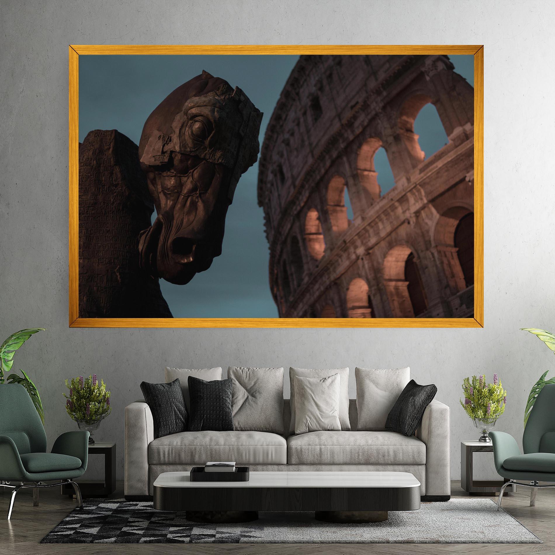 Tablou Canvas Colosseum Horse mockup 7