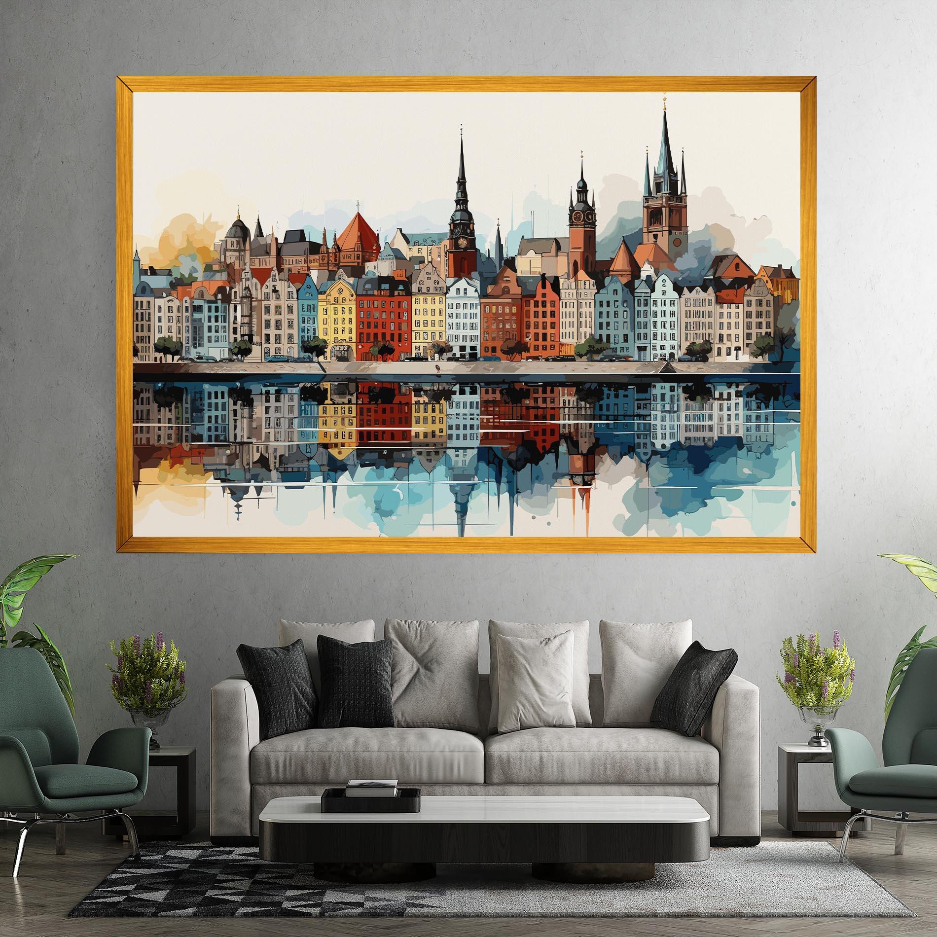 Tablou Canvas German Buildings mockup 7