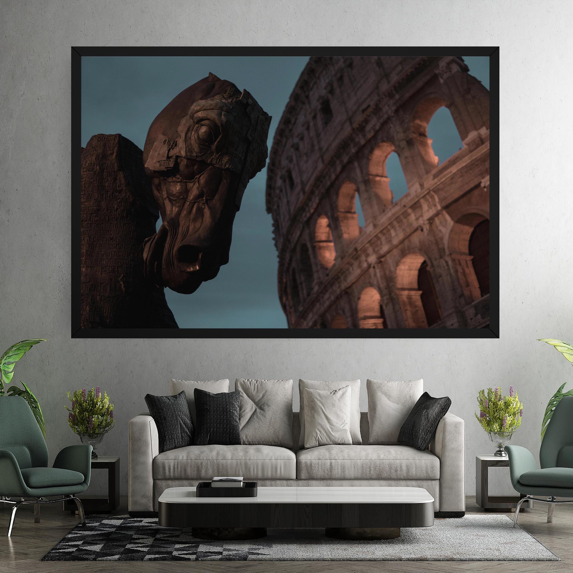 Tablou Canvas Colosseum Horse mockup 7