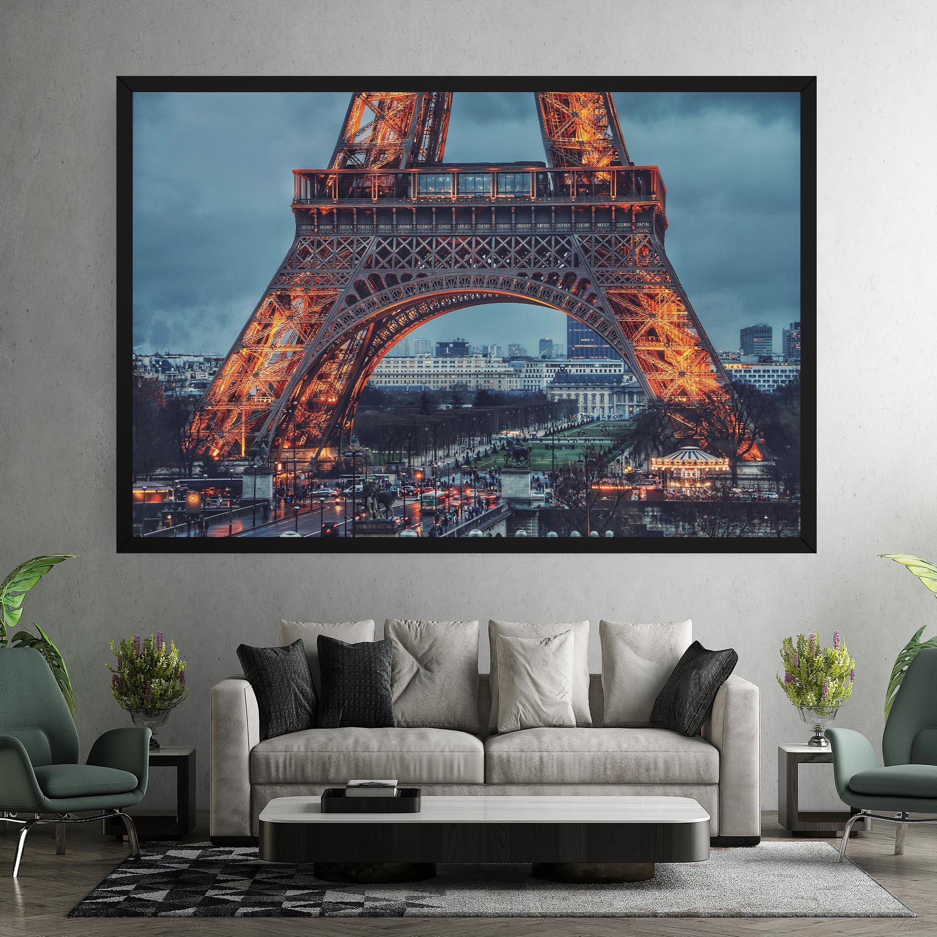 Tablou Canvas Eiffel Tower Lights mockup 7