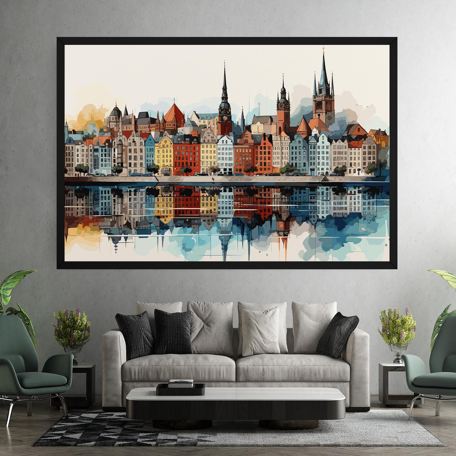 Tablou Canvas German Buildings mockup 7