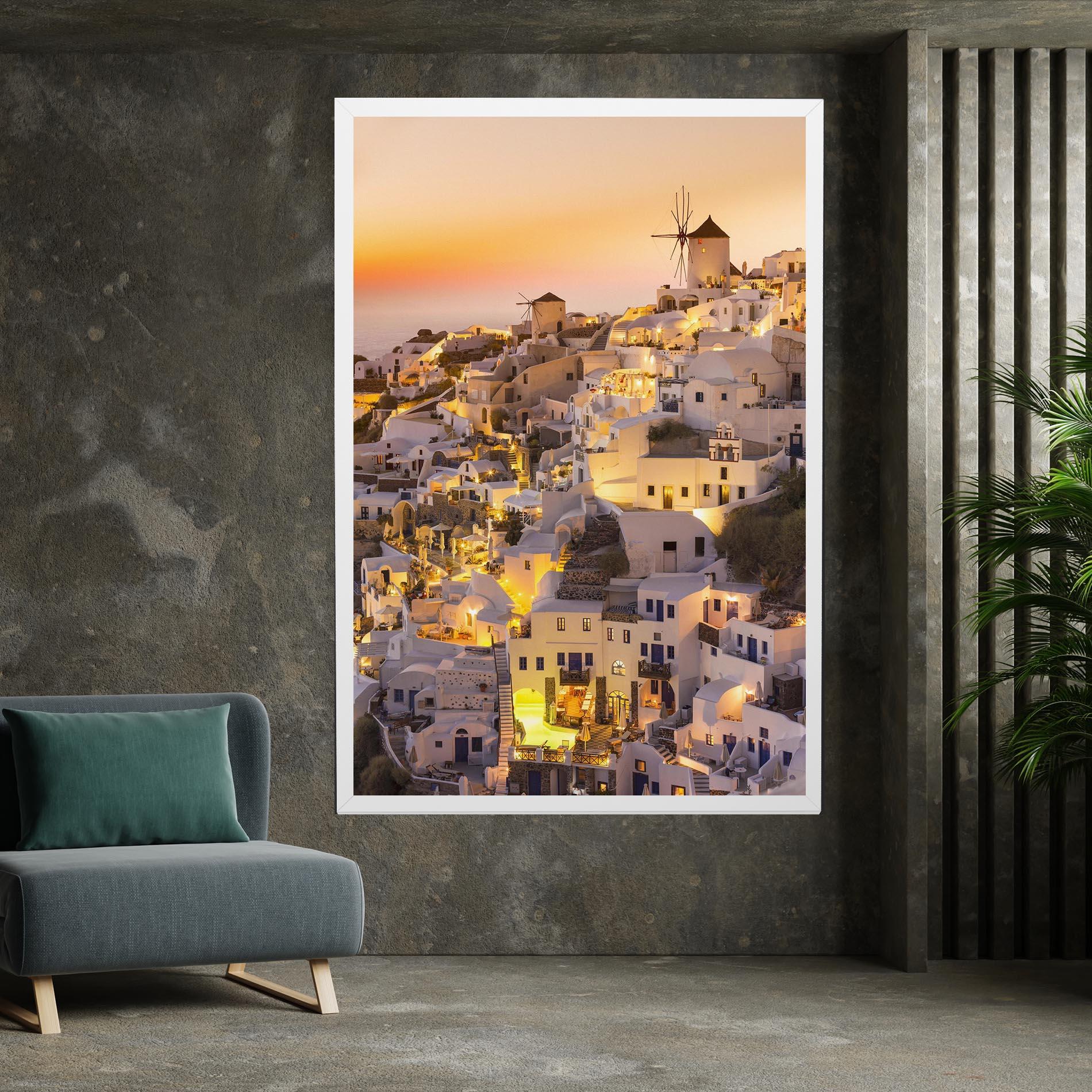 Tablou Canvas Santorini Greece mockup 7