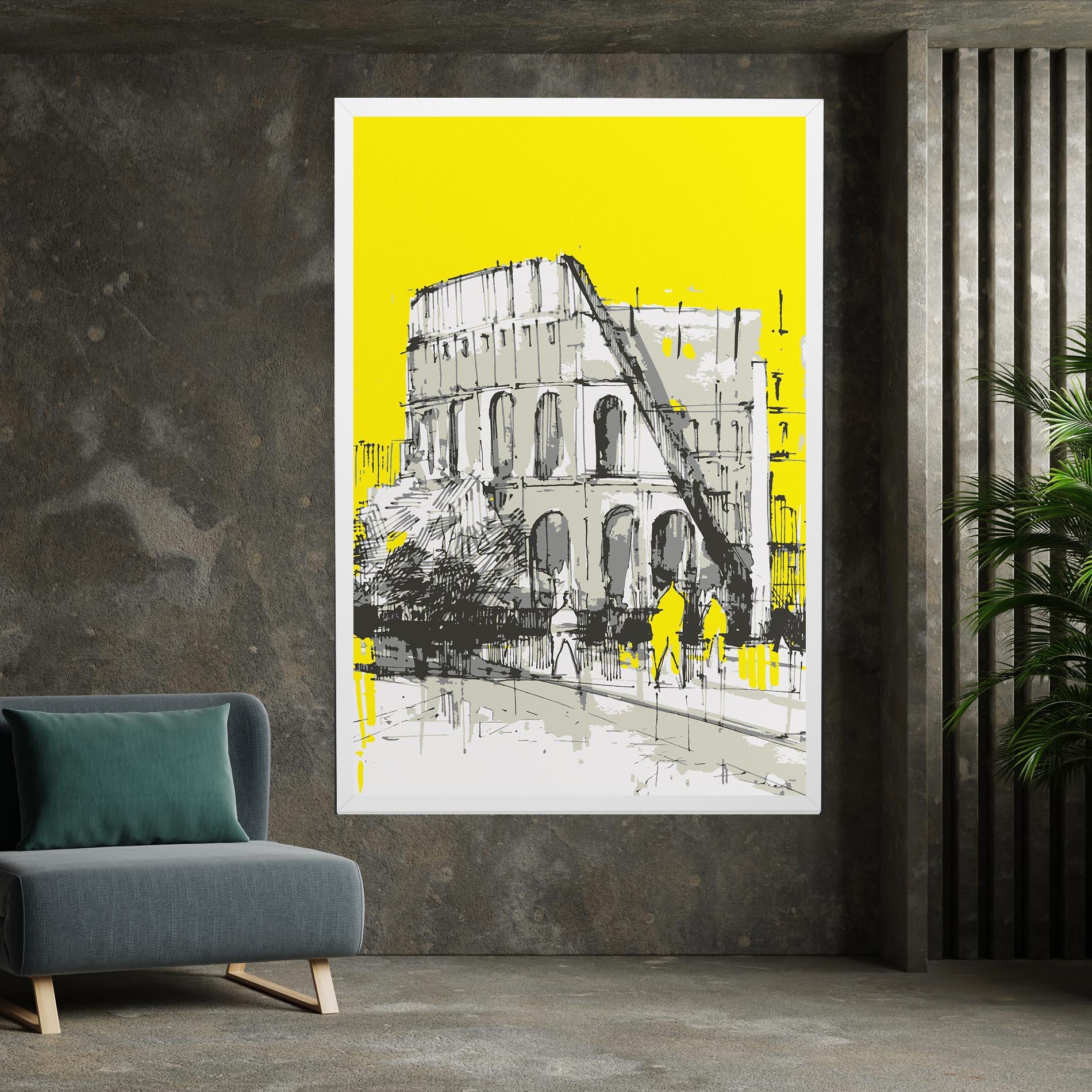 Tablou Canvas Yellow Colosseum mockup 7