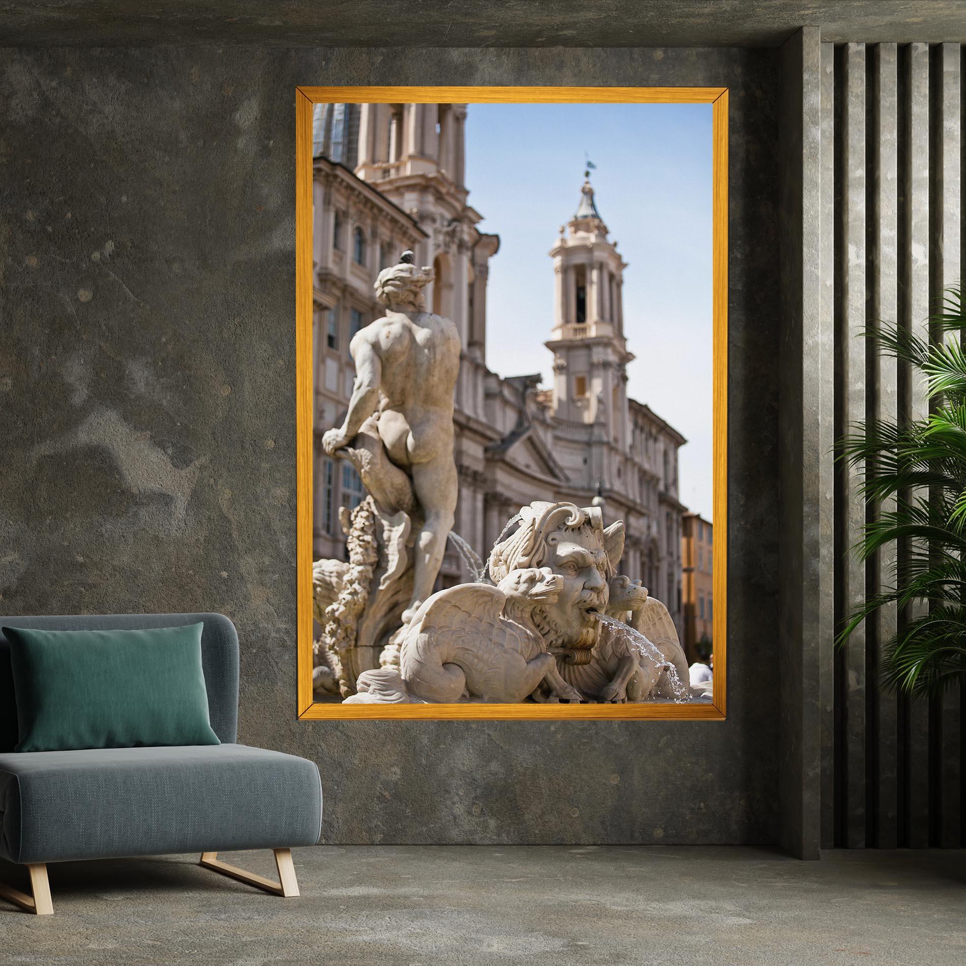 Tablou Canvas Baroque Statue Italy mockup 7