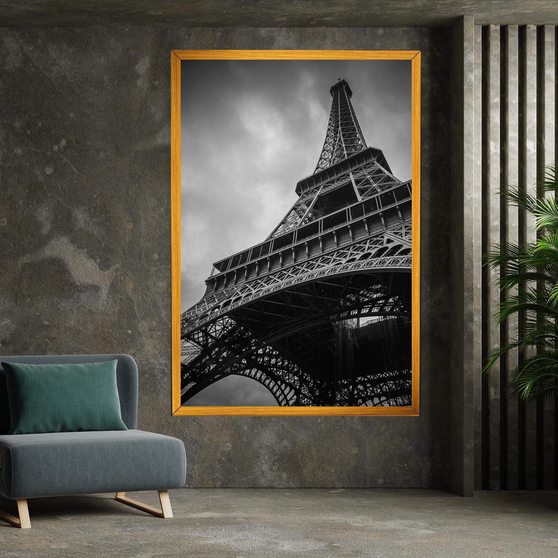 Tablou Canvas Eiffel Grey Tower mockup 7