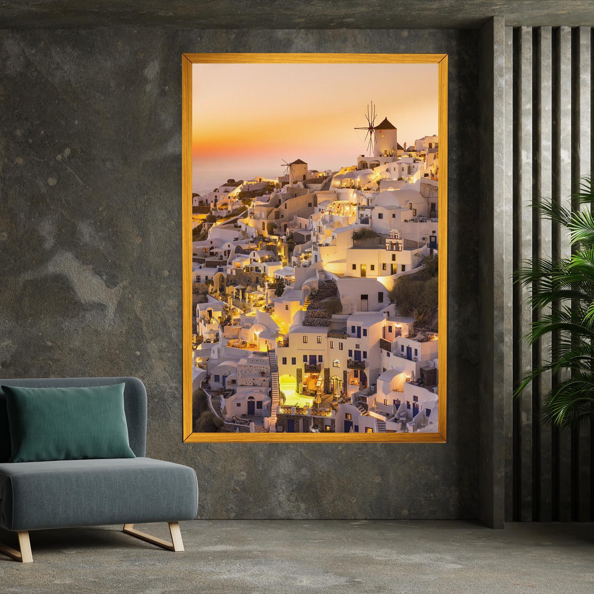 Tablou Canvas Santorini Greece mockup 7