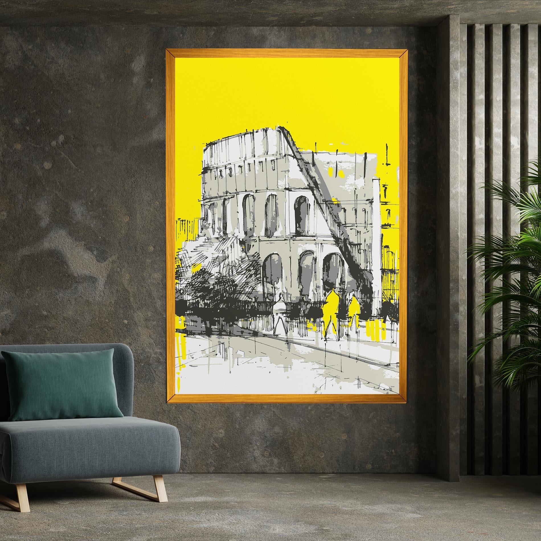 Tablou Canvas Yellow Colosseum mockup 7