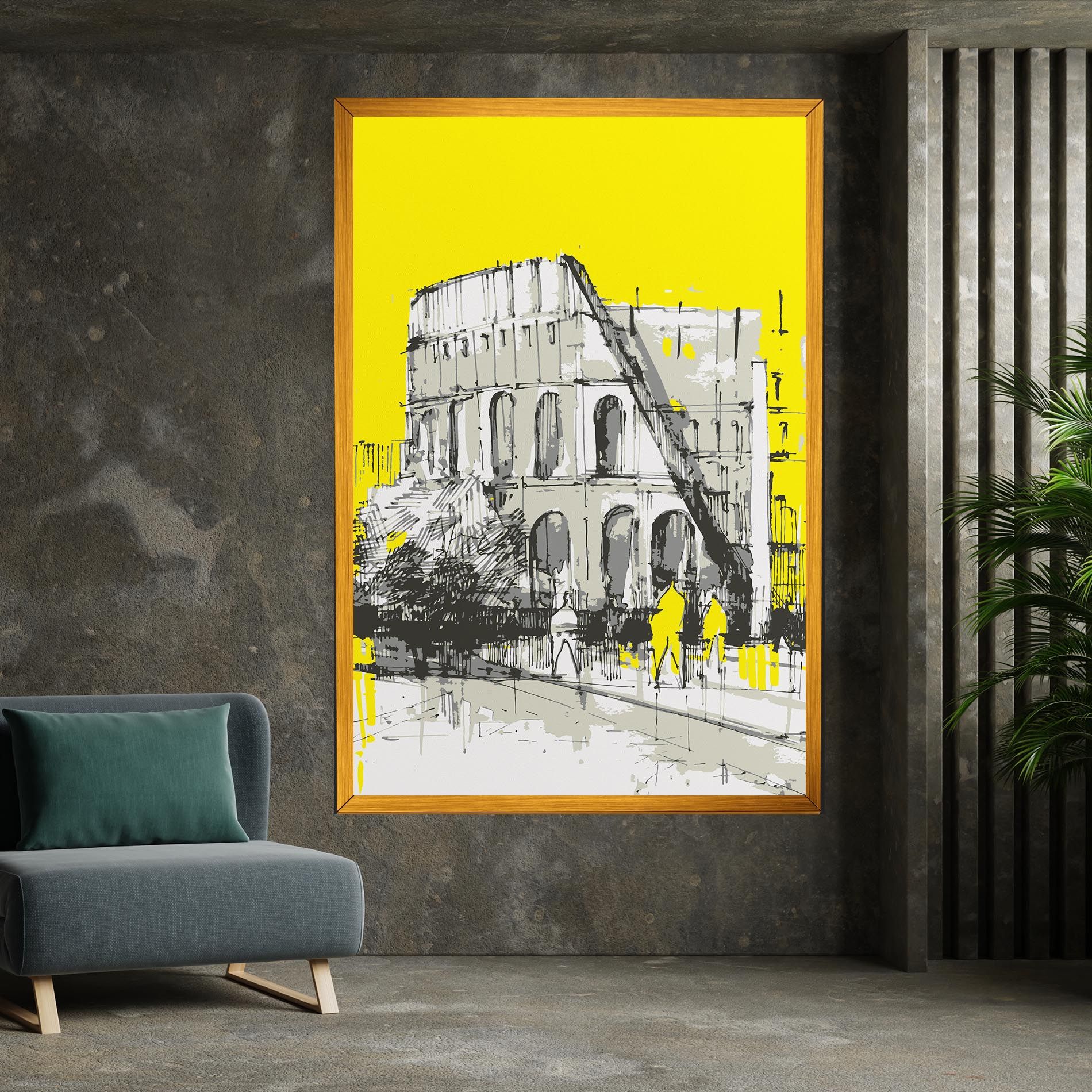 Yellow Colosseum mockup 7