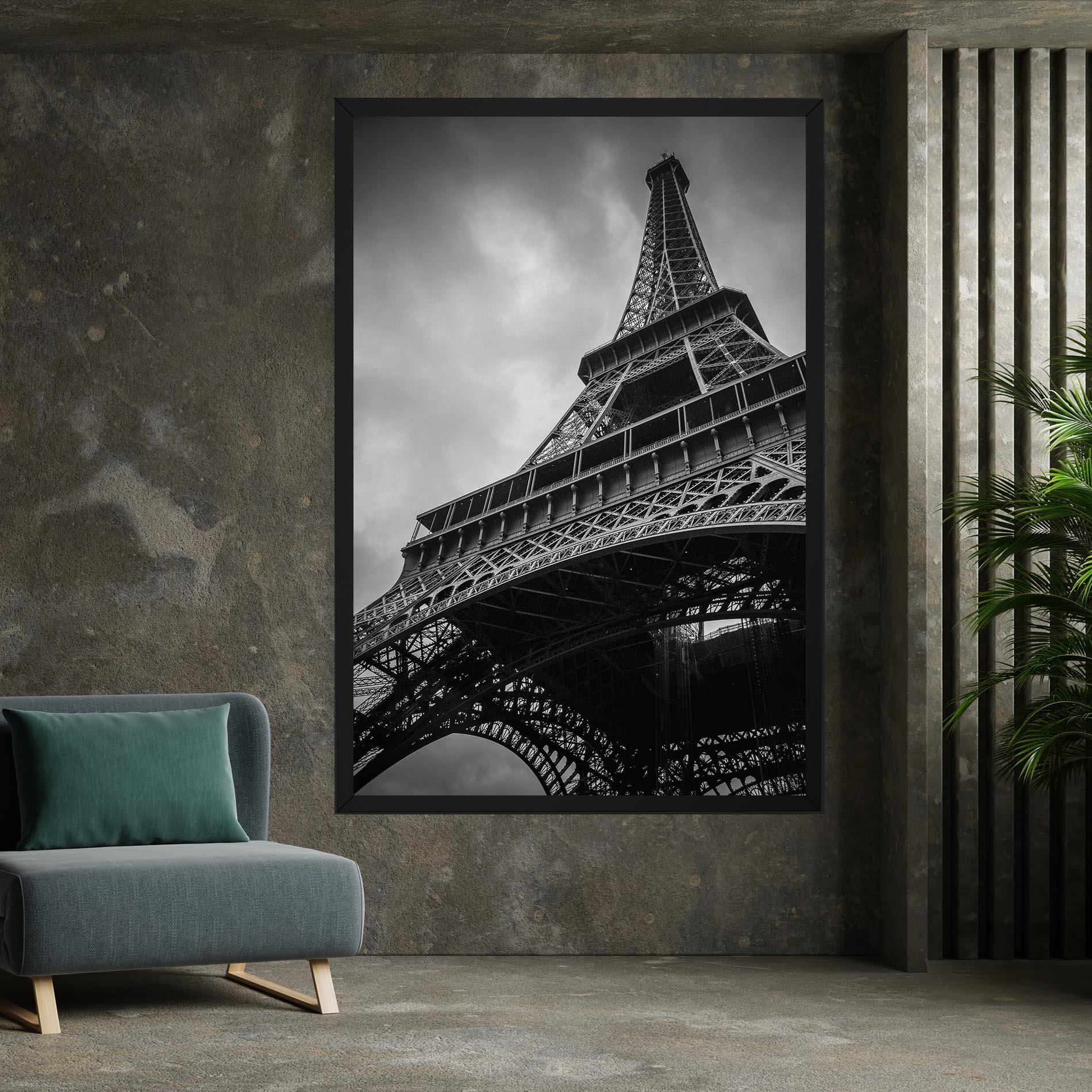Tablou Canvas Eiffel Grey Tower mockup 7