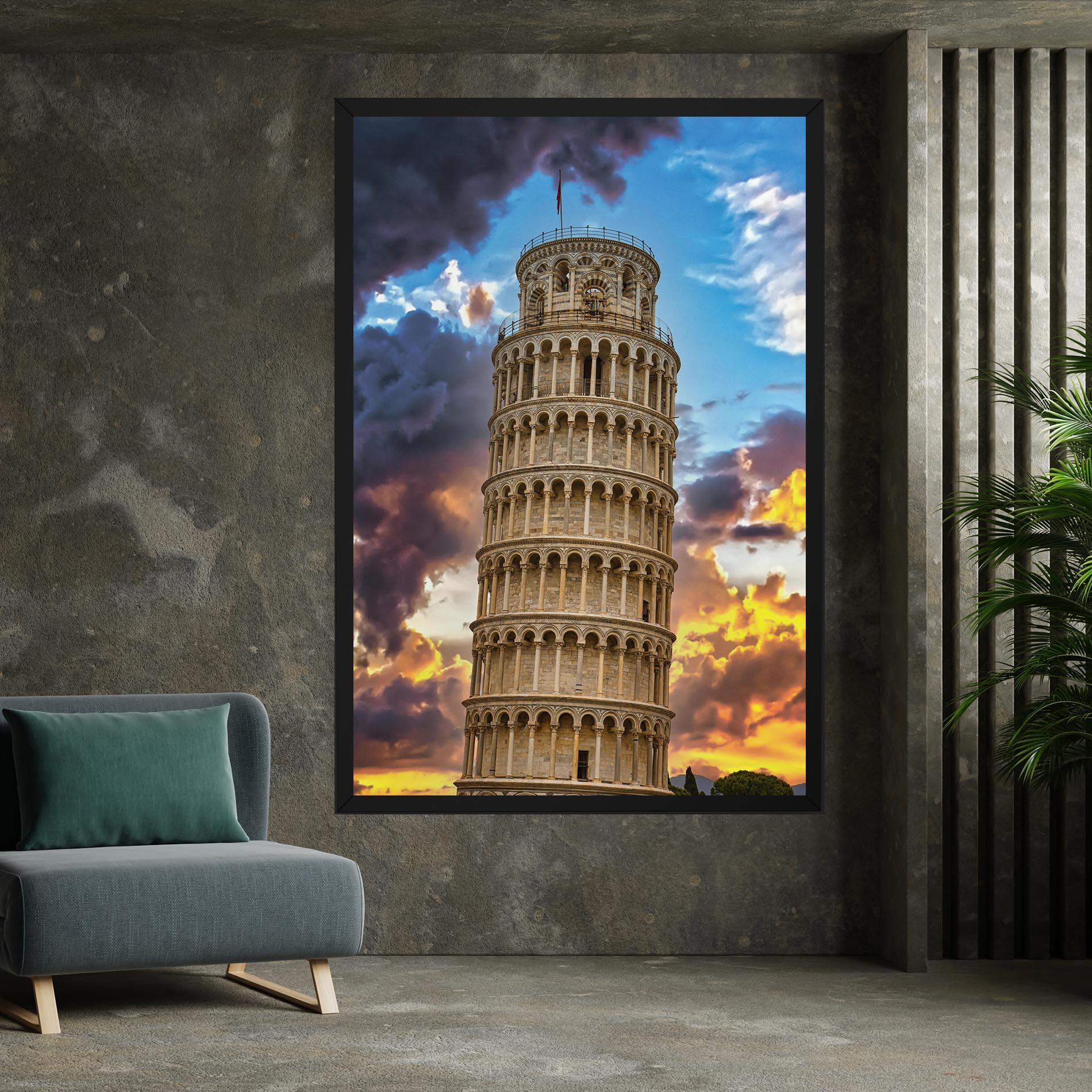 Tablou Canvas Tower Of Pisa Sunset mockup 7