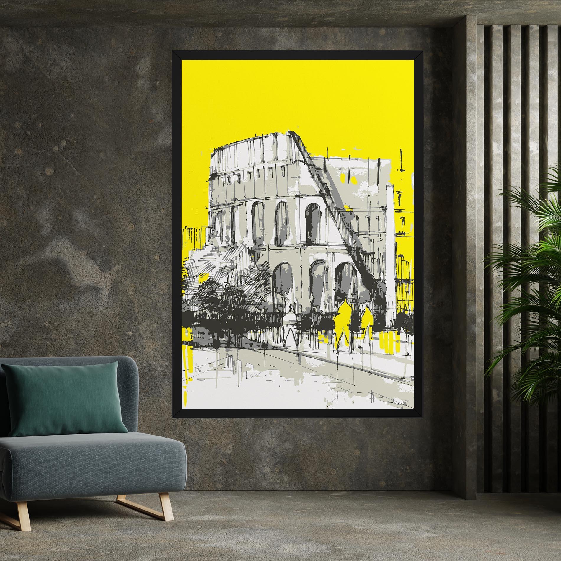 Tablou Canvas Yellow Colosseum mockup 7